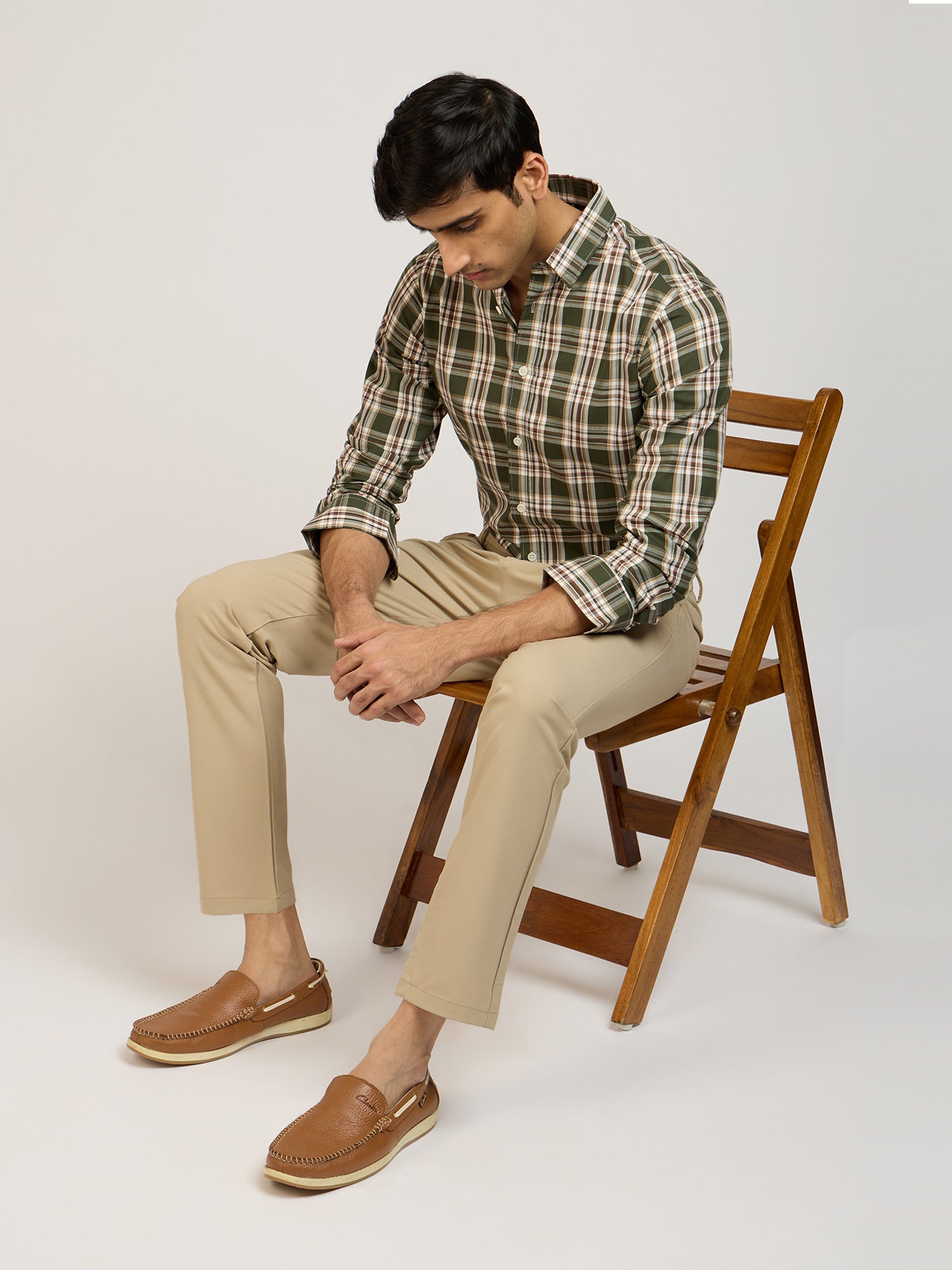 Vintage Checks Olive Shirt