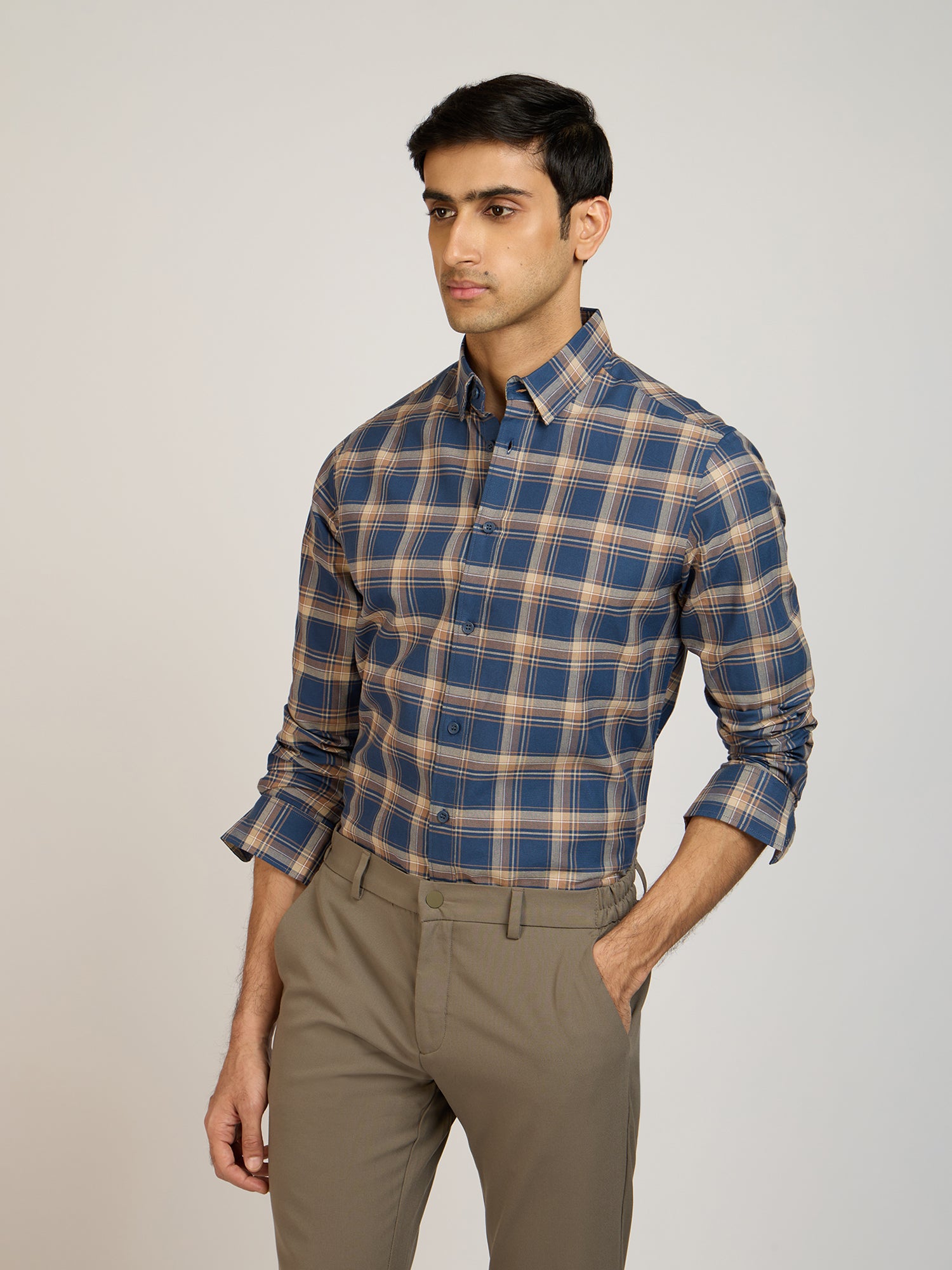 Oxford Checks Blue Shirt