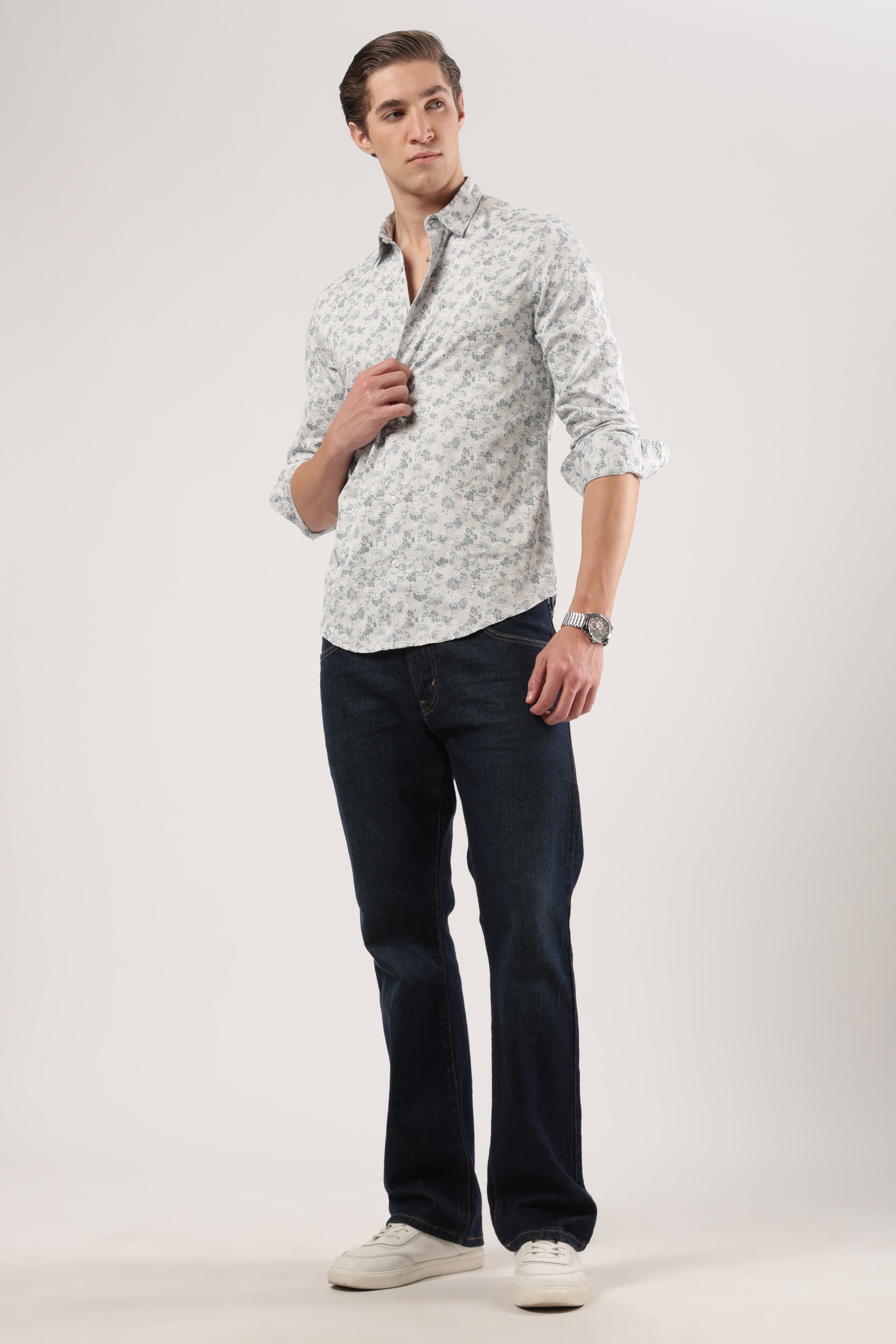 Icy Flora Impression Shirt