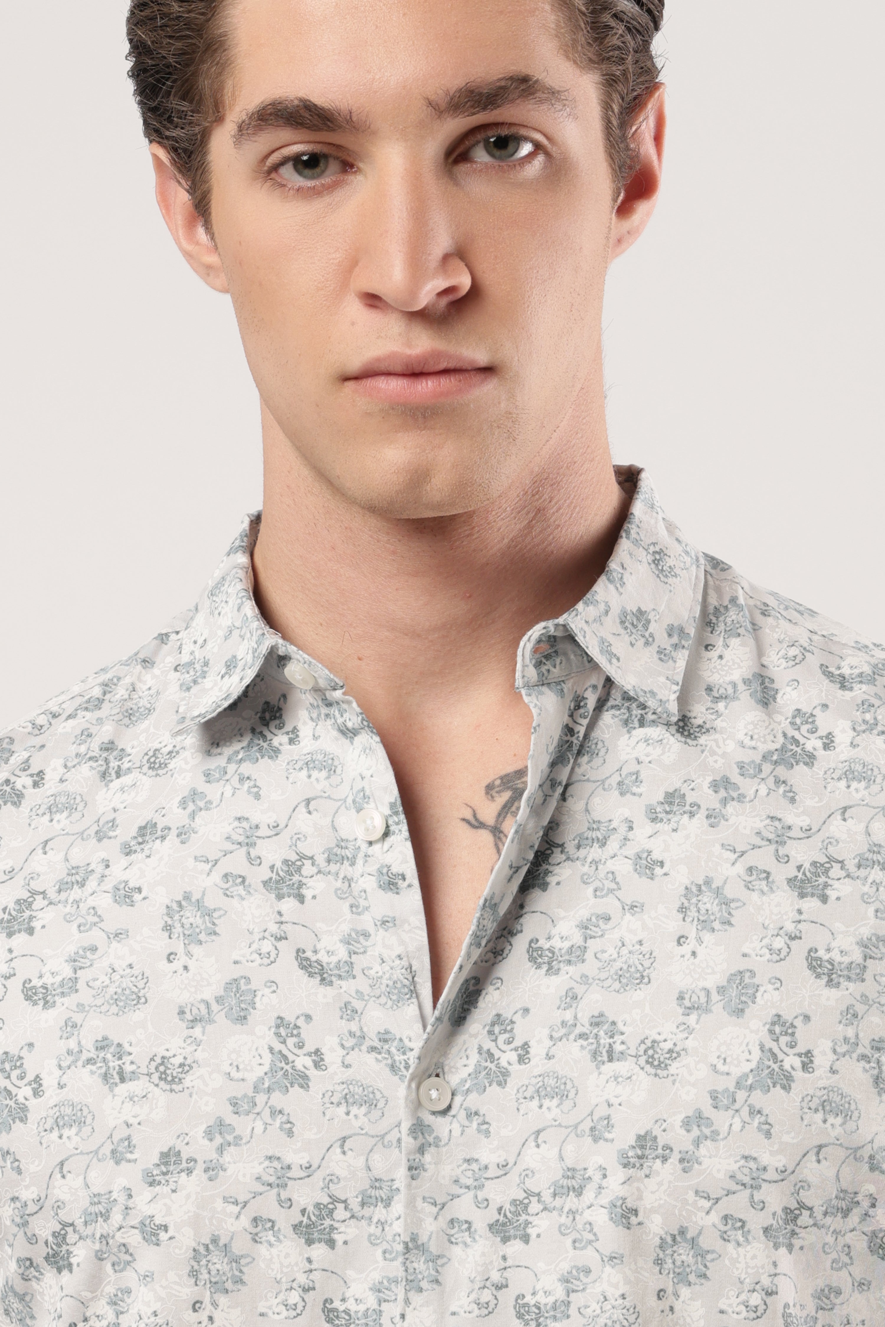 Icy Flora Impression Shirt