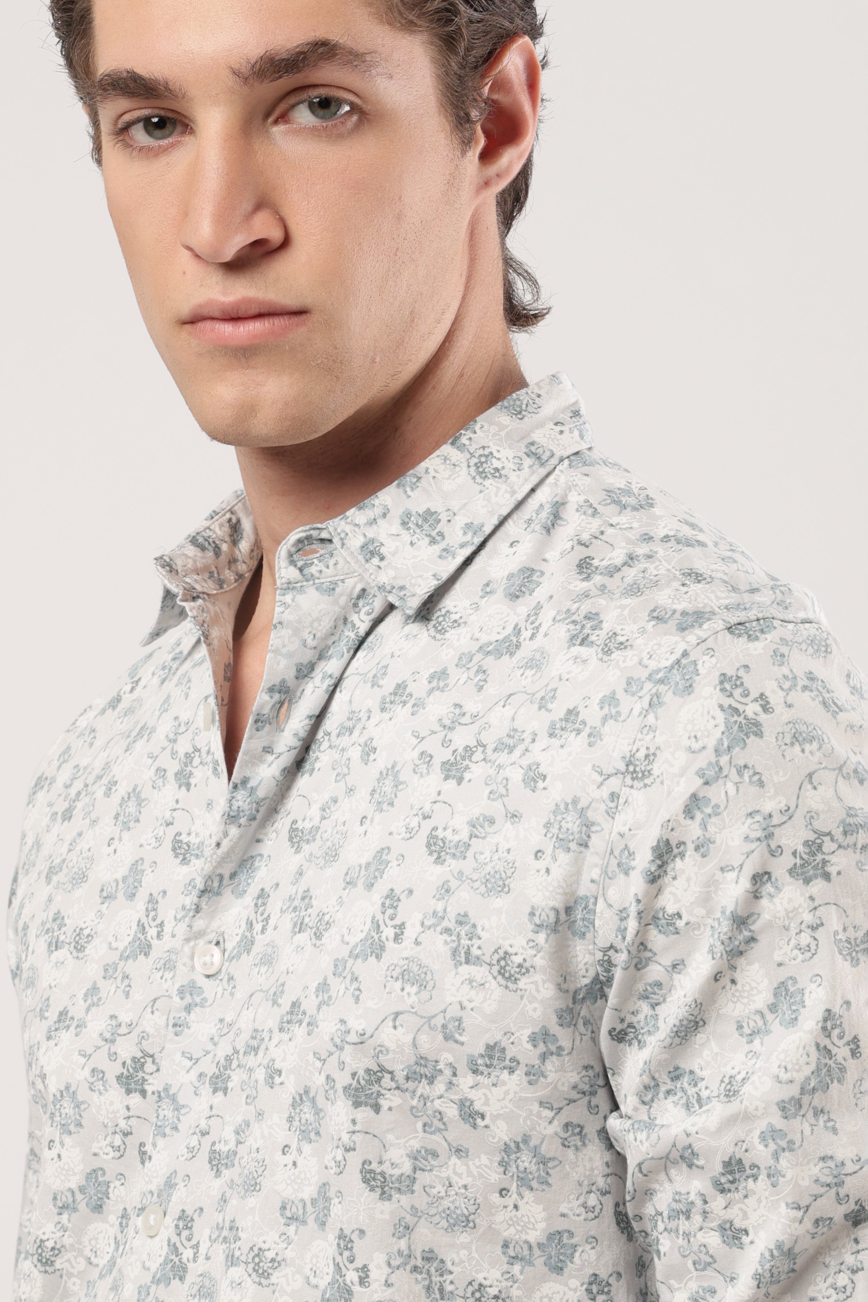 Icy Flora Impression Shirt