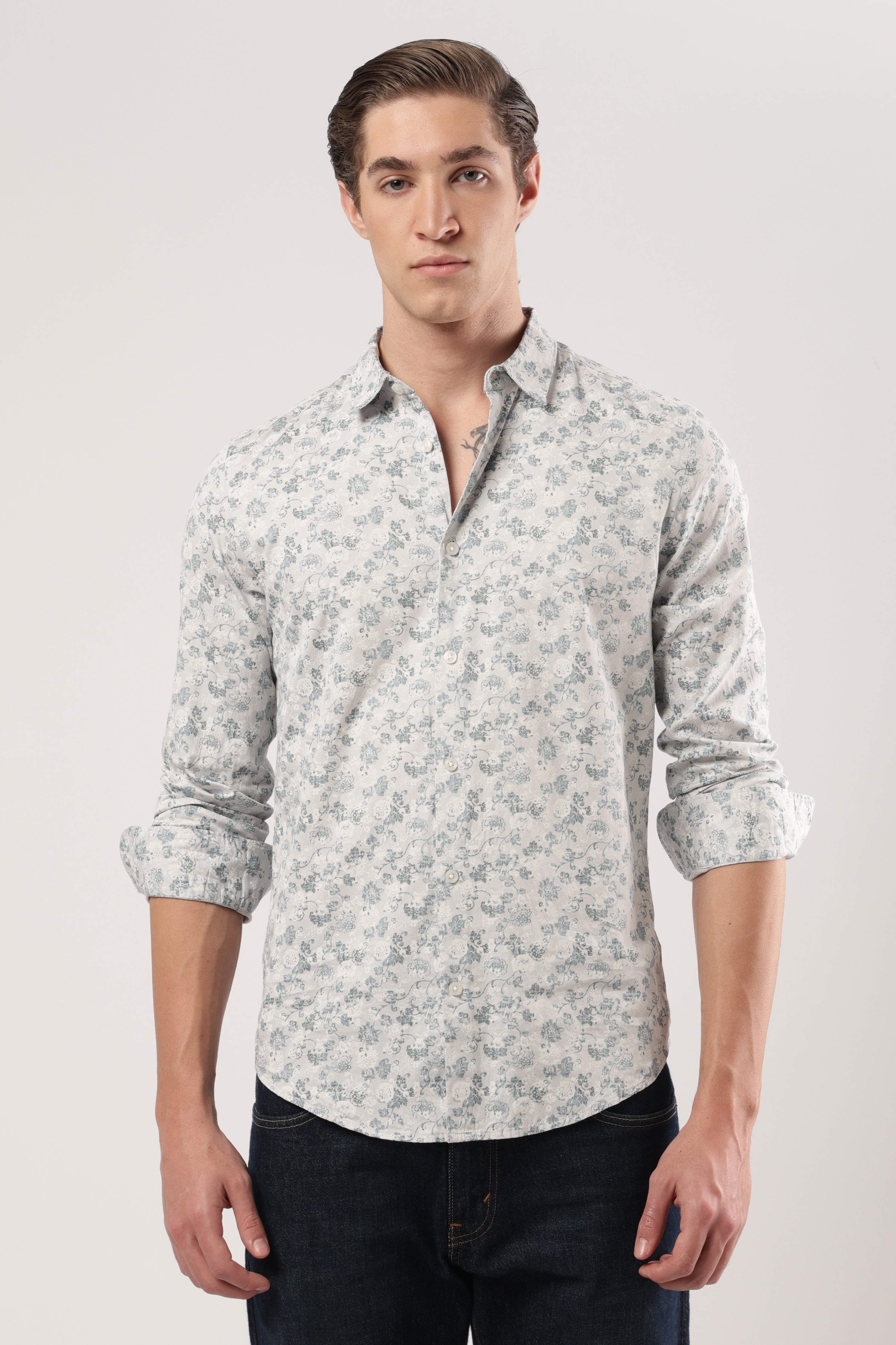 Icy Flora Impression Shirt