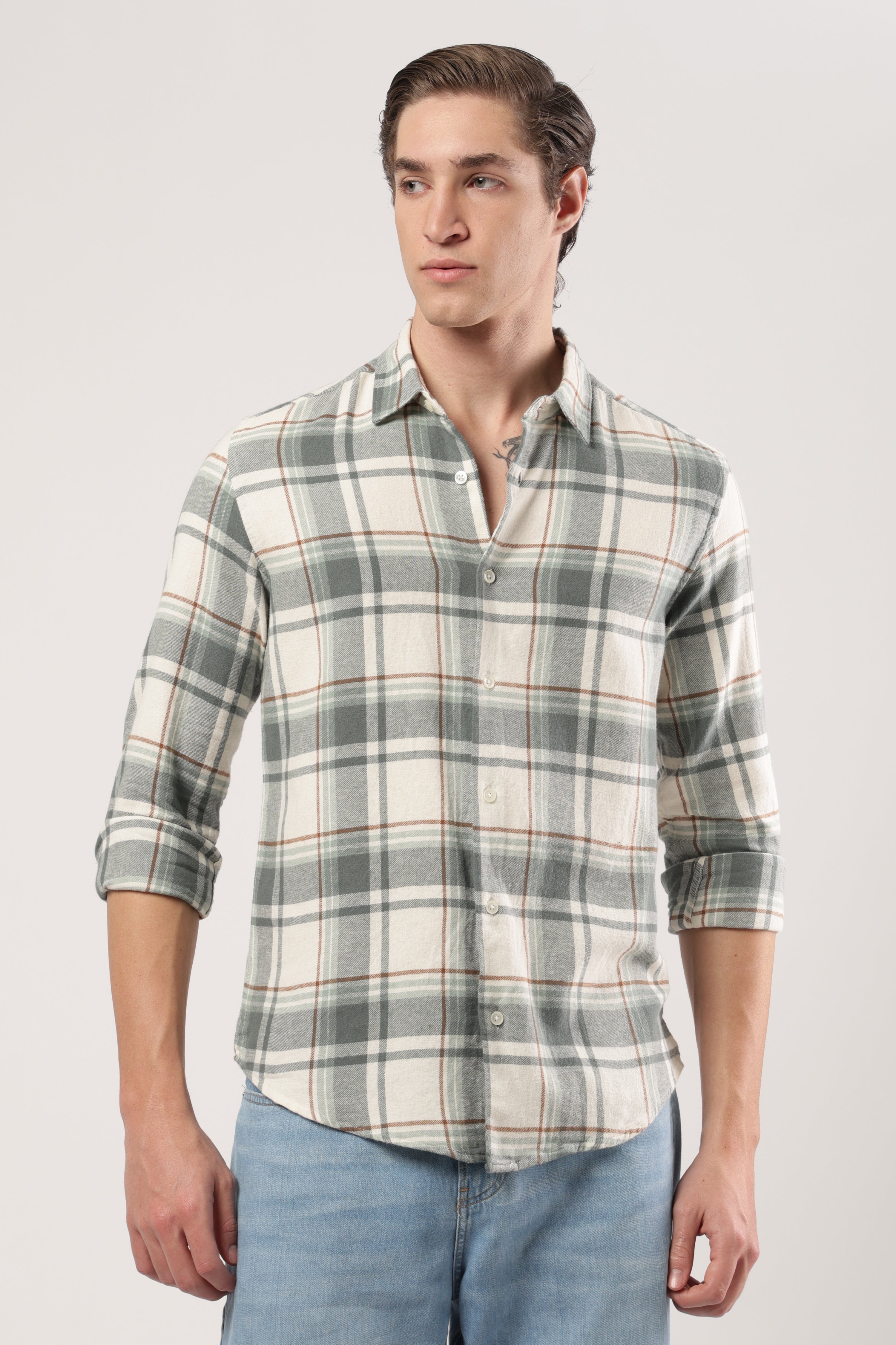 Highland Teal Checks Shirt