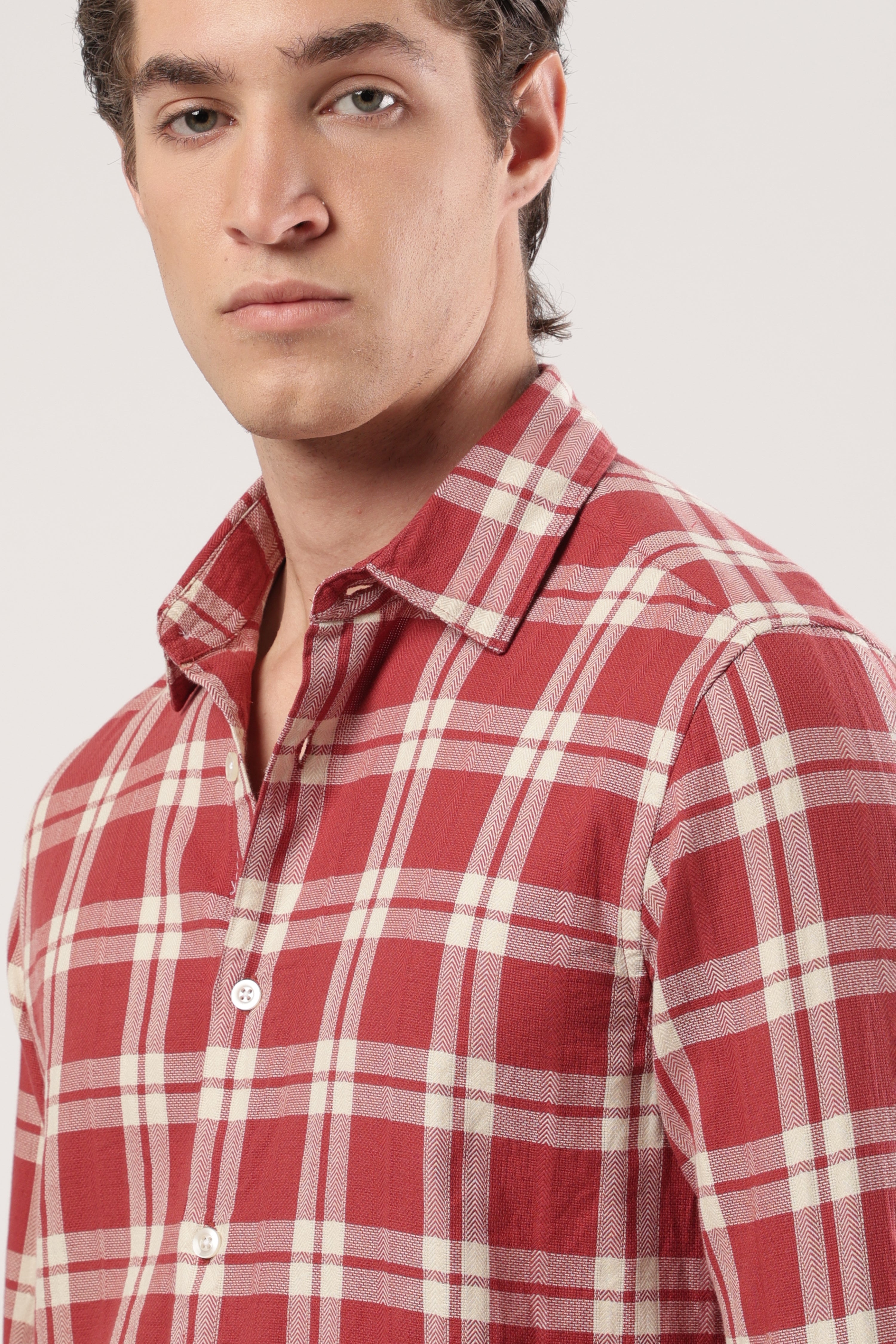 Crimson Classic Plaid Shirt