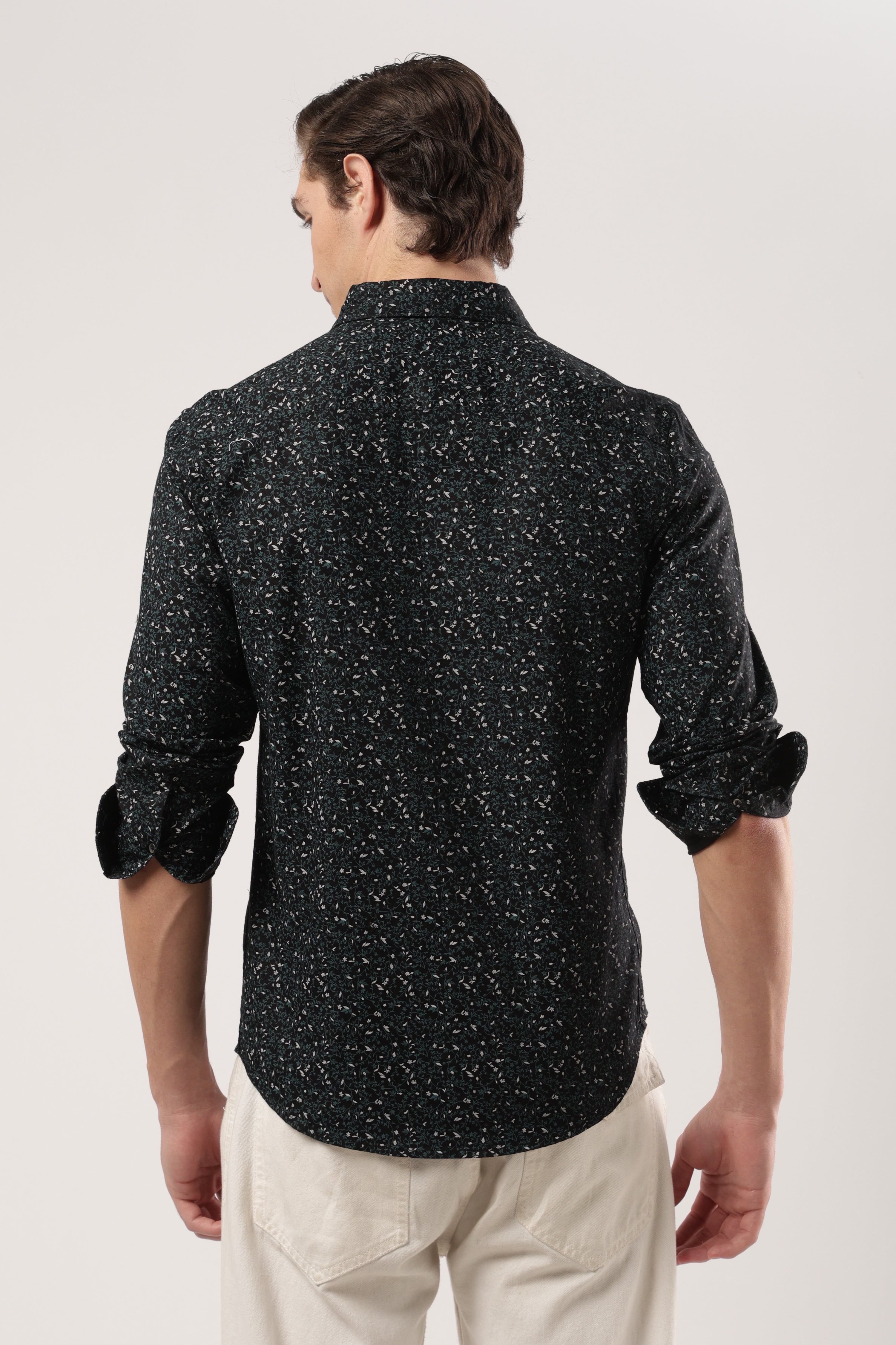 Emerald Whisper Floral Shirt