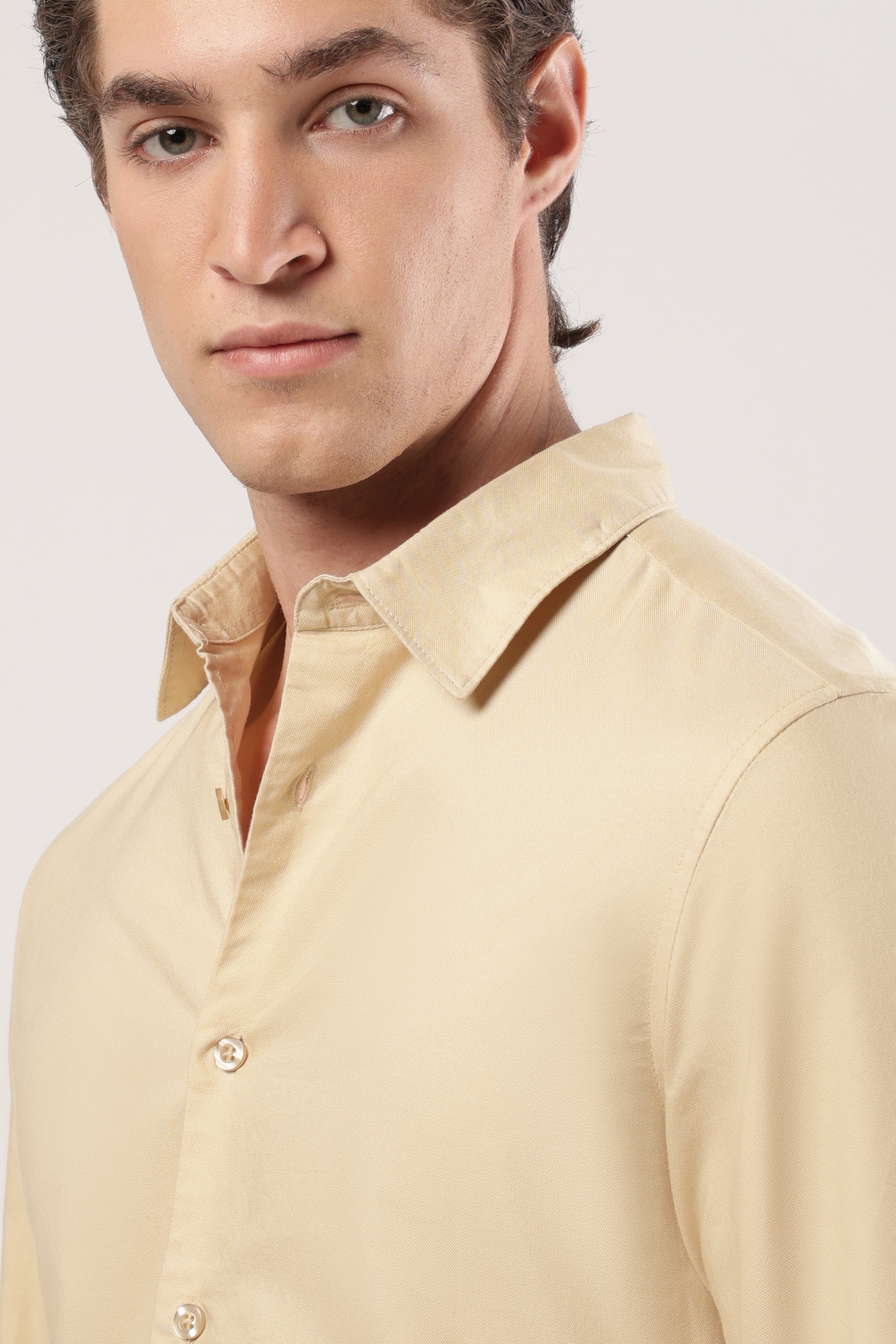 Beige Oxford Cotton Shirt