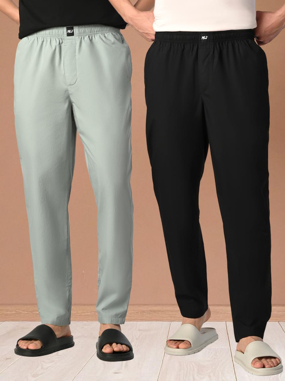 Nap Green & Jet Black Pyjamas Combo Pack