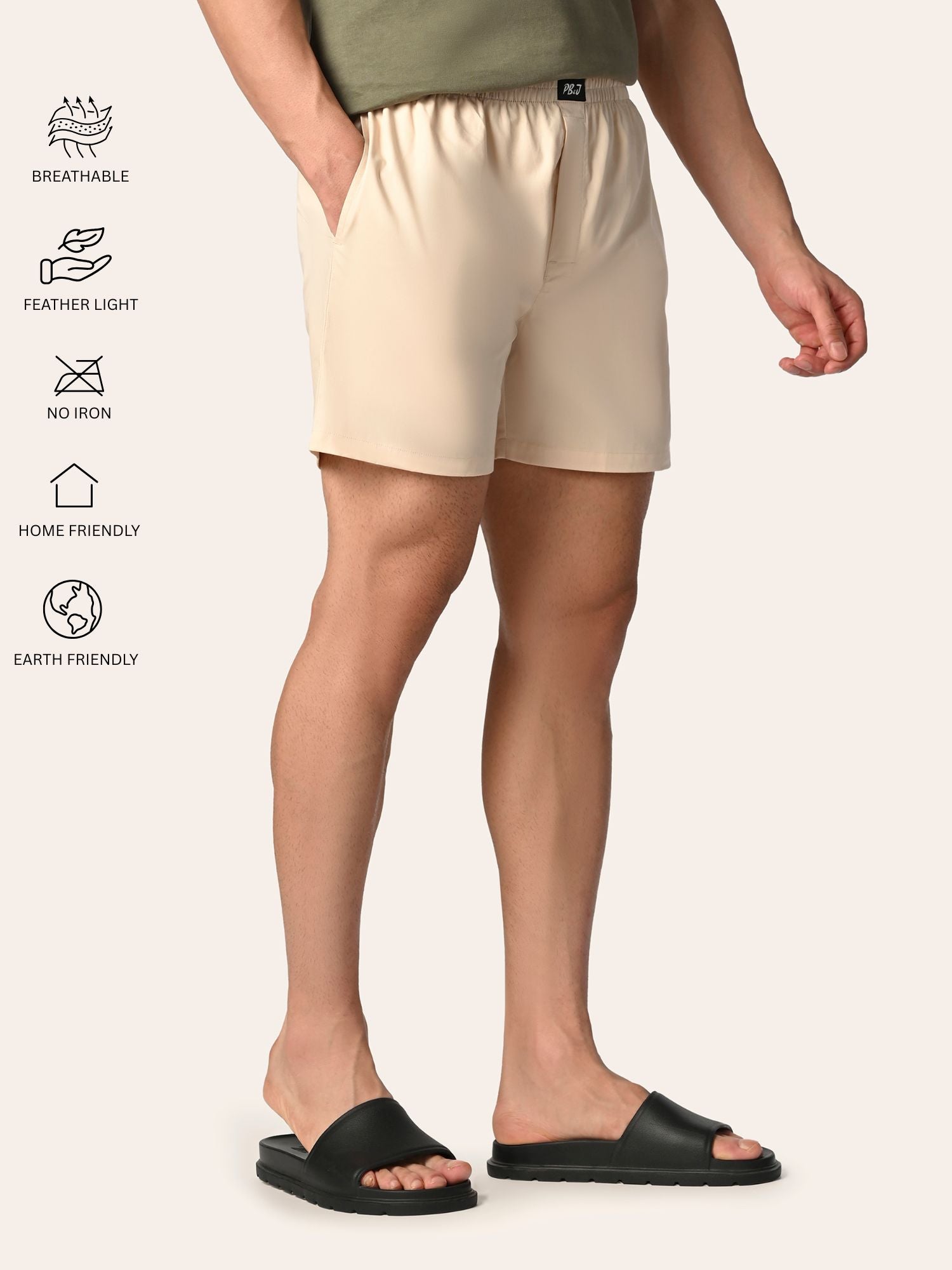 Aero Weave Boxer Shorts Beige