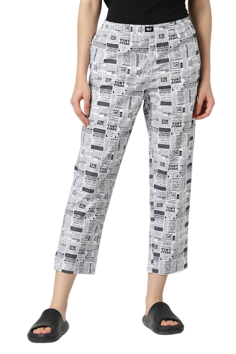 Women's Newspaper Print Pyjama