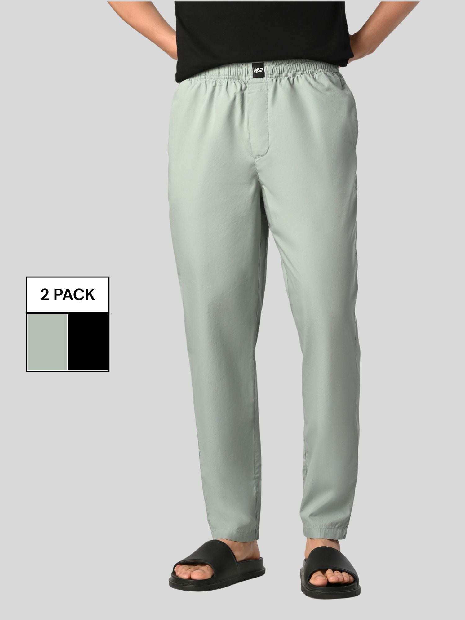 Nap Green & Jet Black Pyjamas Combo Pack