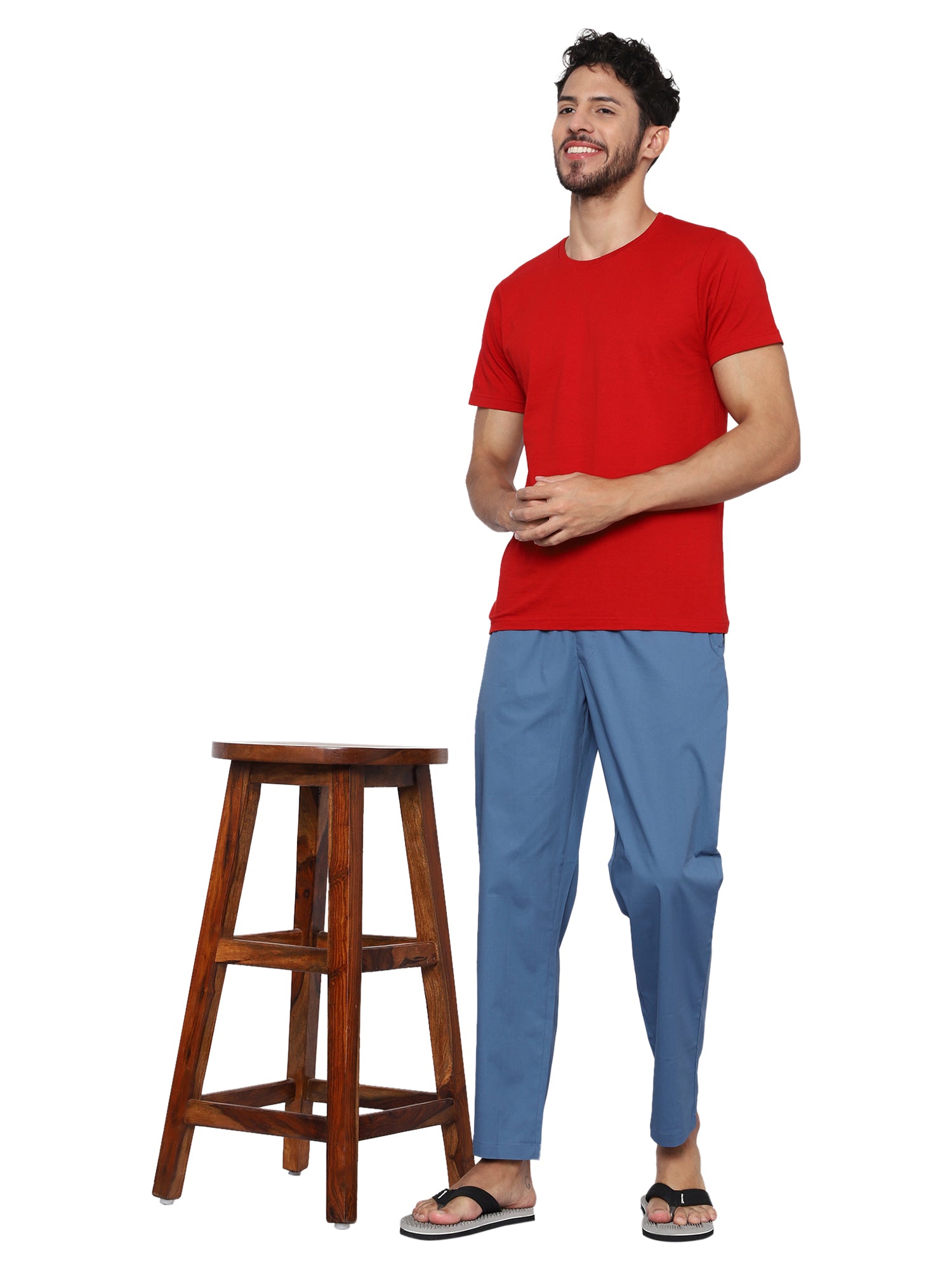Steel Blue & Black Pyjamas Combo
