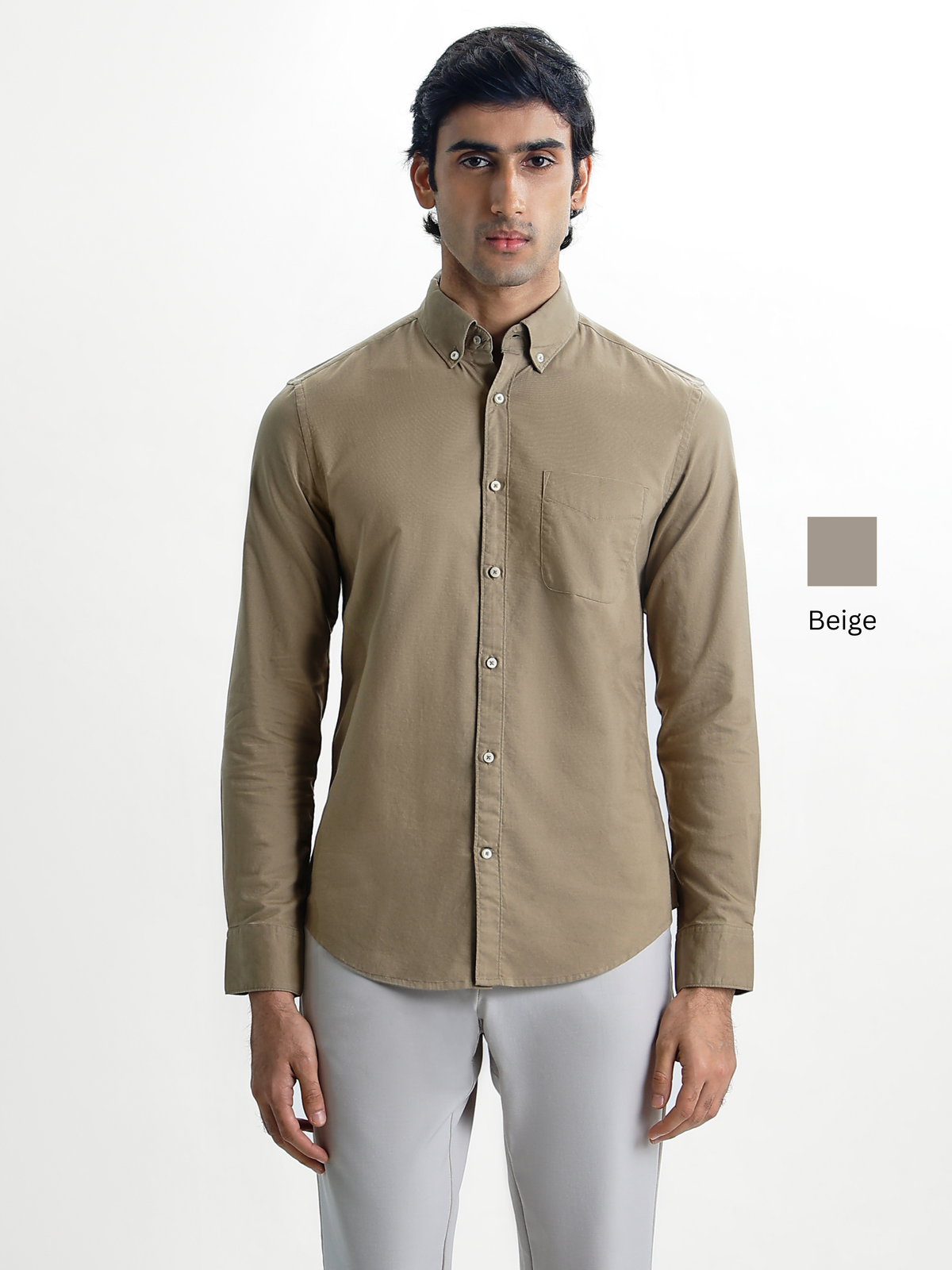 AUXOR REGULAR FIT OXFORD COTTON SHIRT