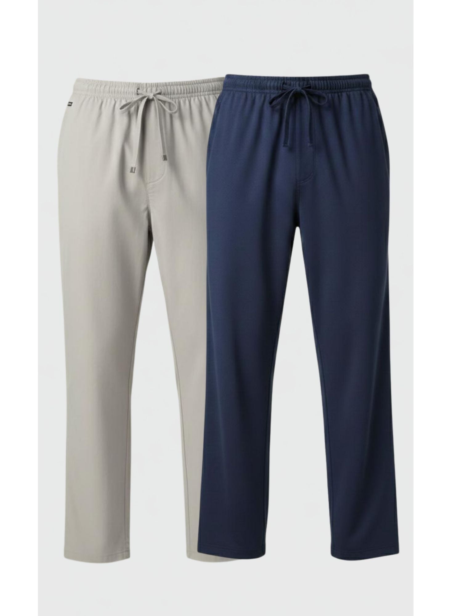 Foggy Grey & Navy Blue Cotton Pyjamas Combo