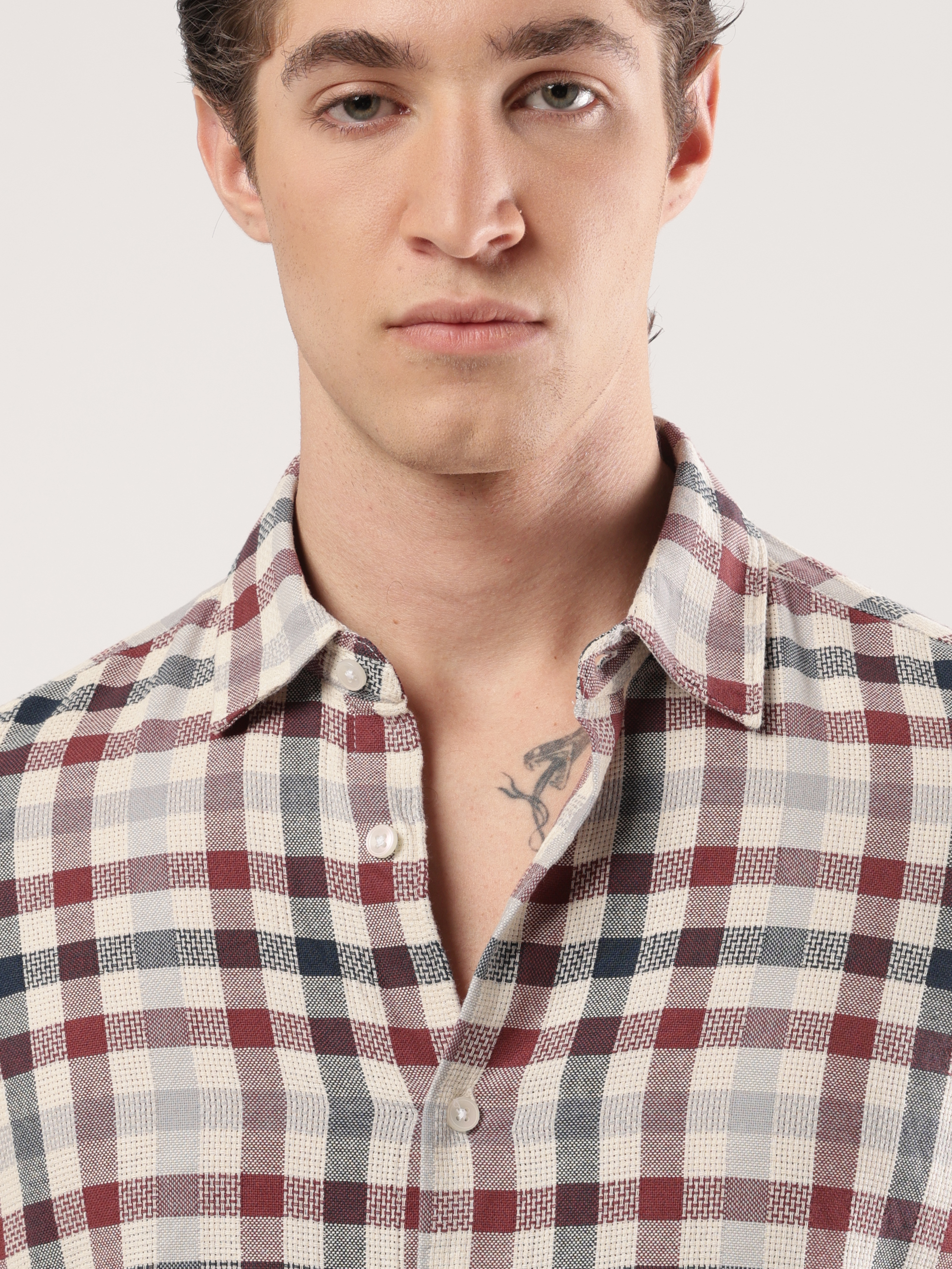 Maroonfield Weave Check Shirt