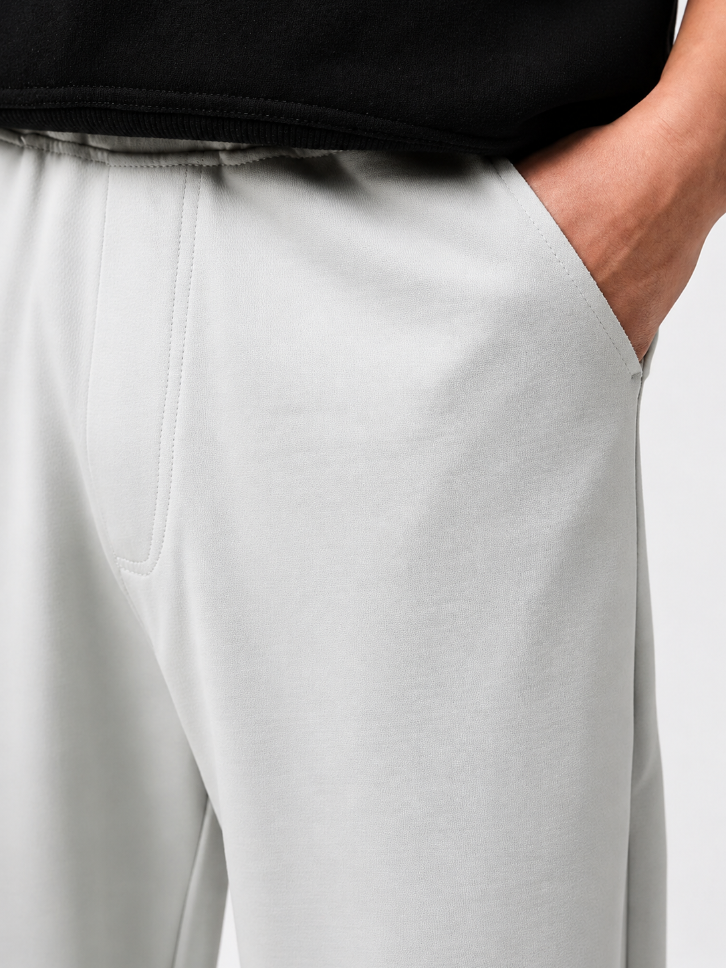 PB&J Relaxed Korean Joggers – Cloud White
