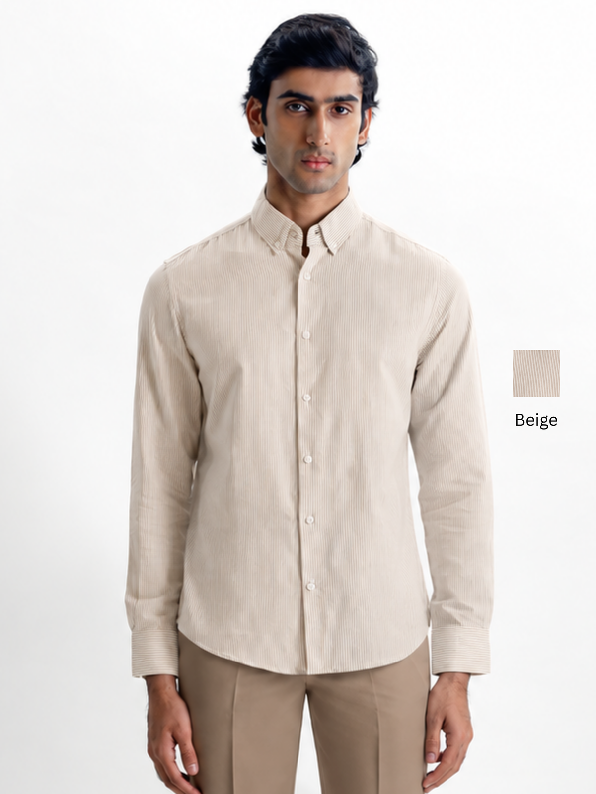ROGUE-Striped Regular Fit Cotton Shirt