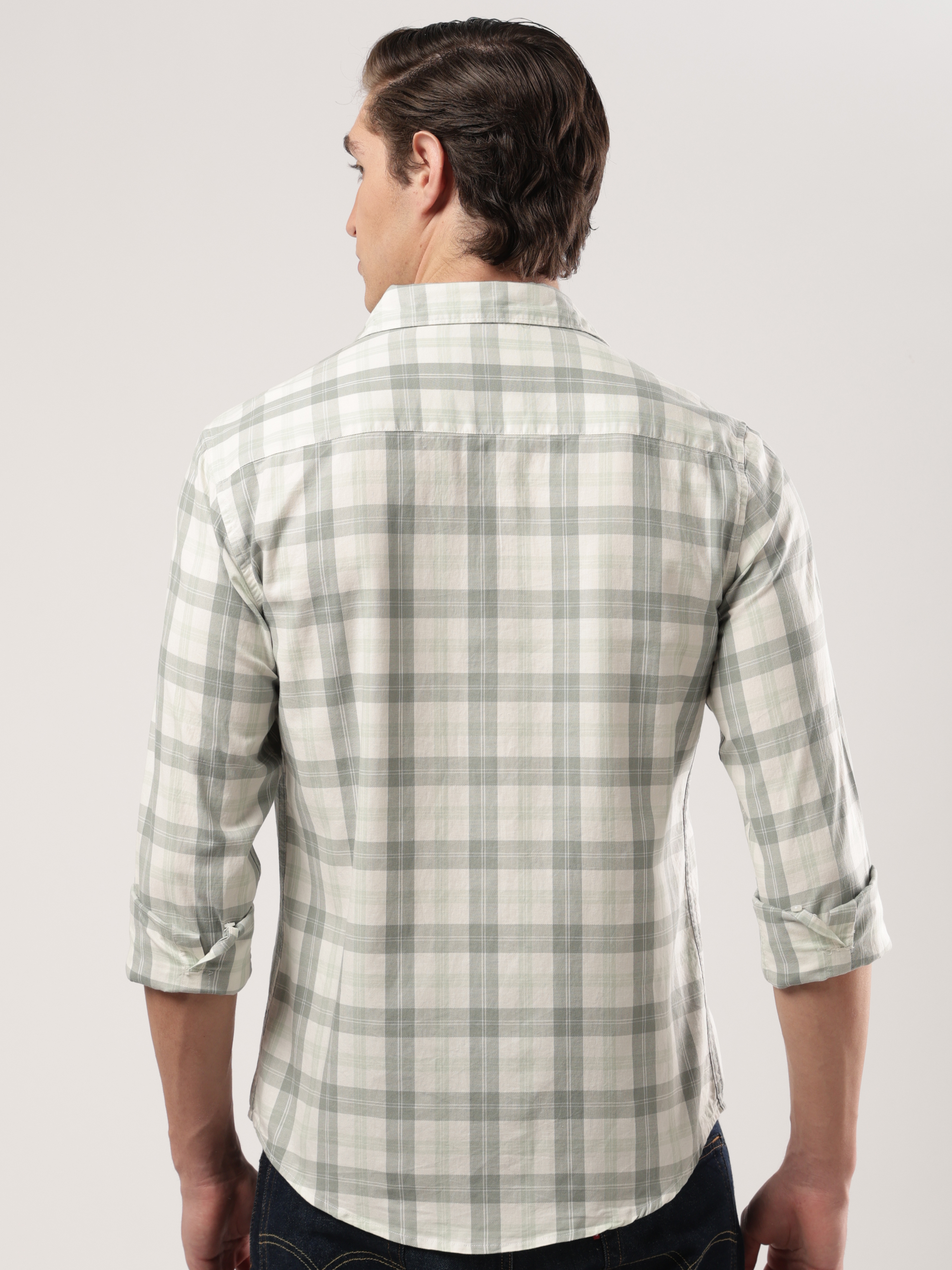 Green Mist Checks Shirt