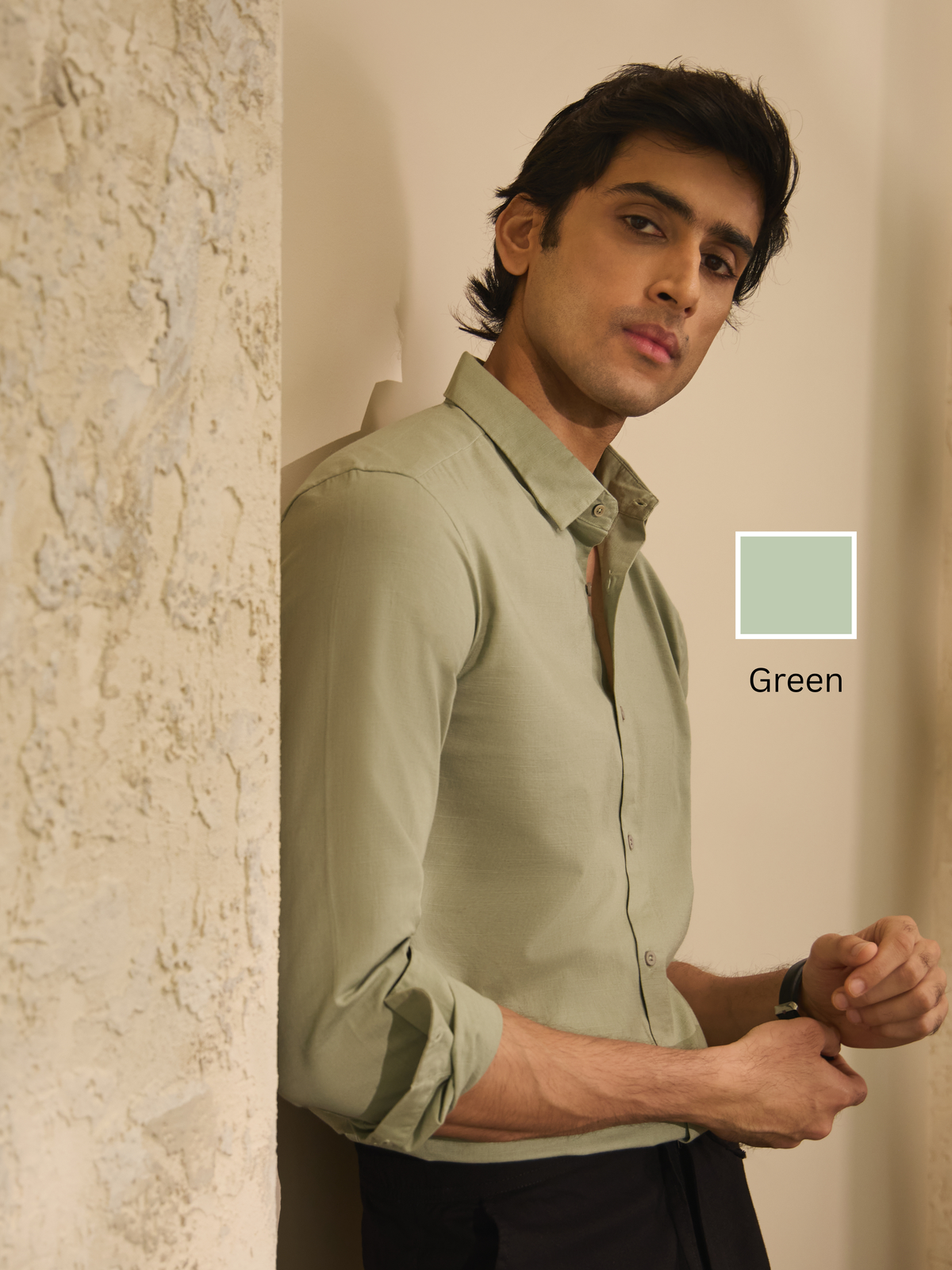 Arlo- Regular Fit Solid Linen Shirt