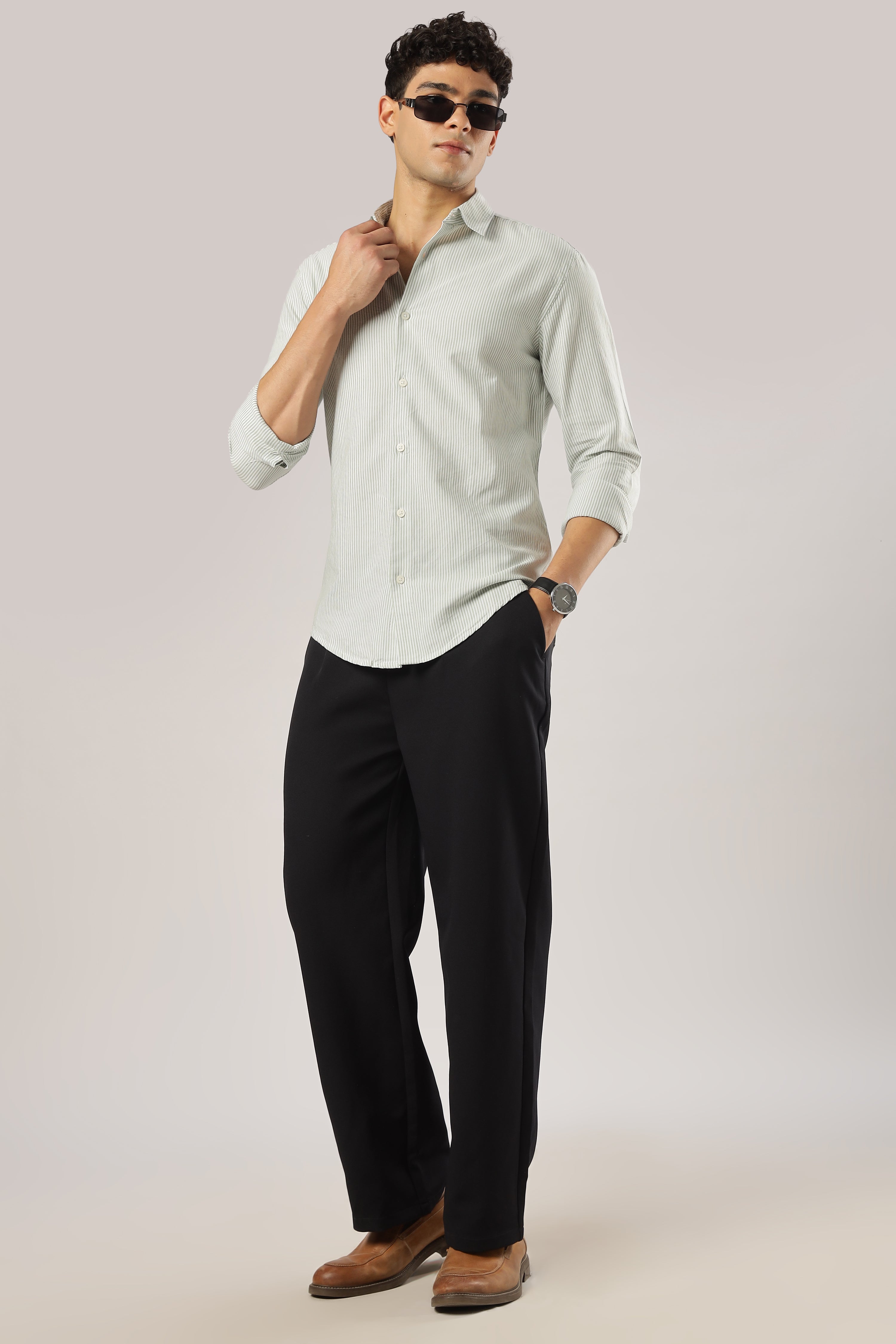 Sage Stripe Classic Shirt