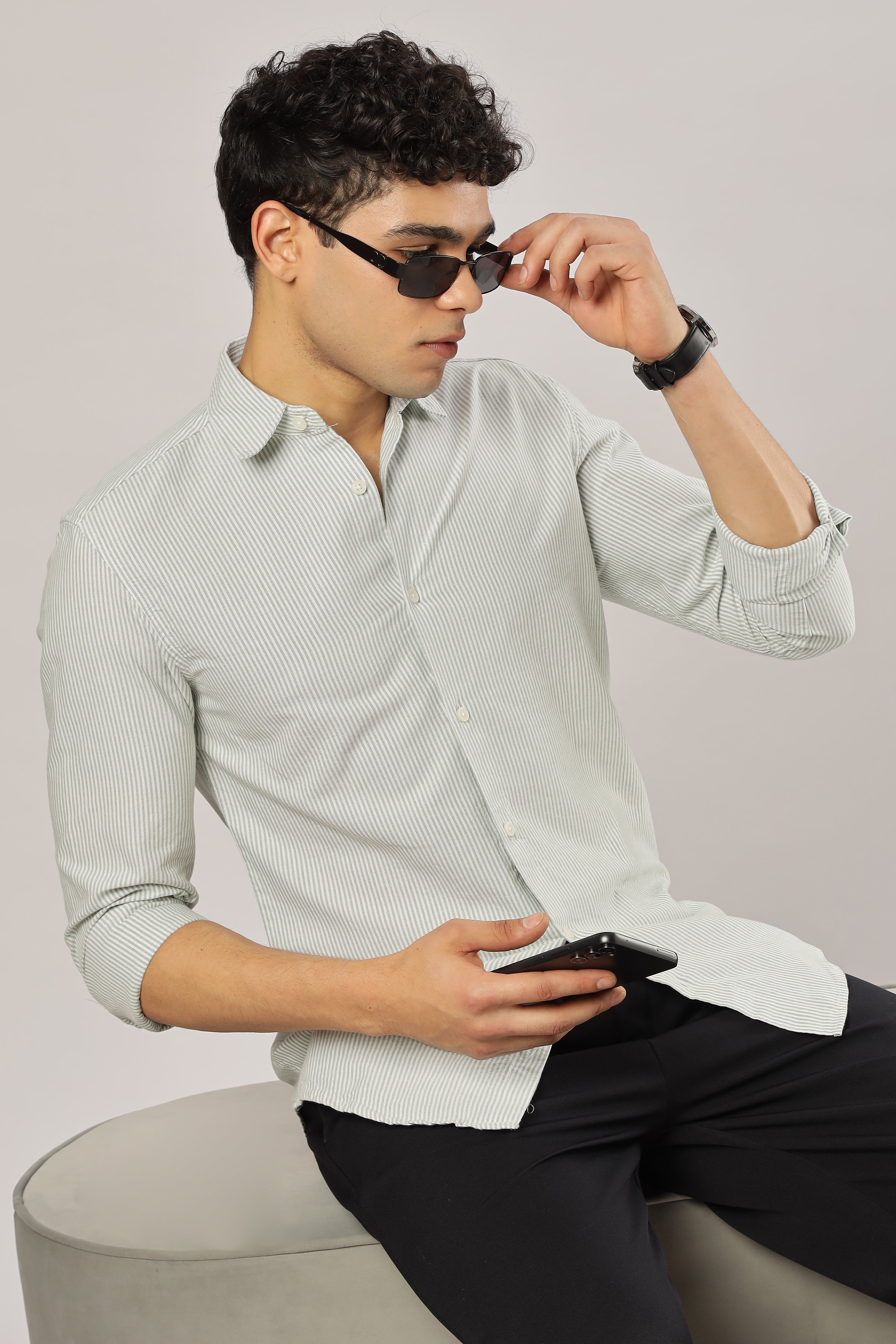 Sage Stripe Classic Shirt