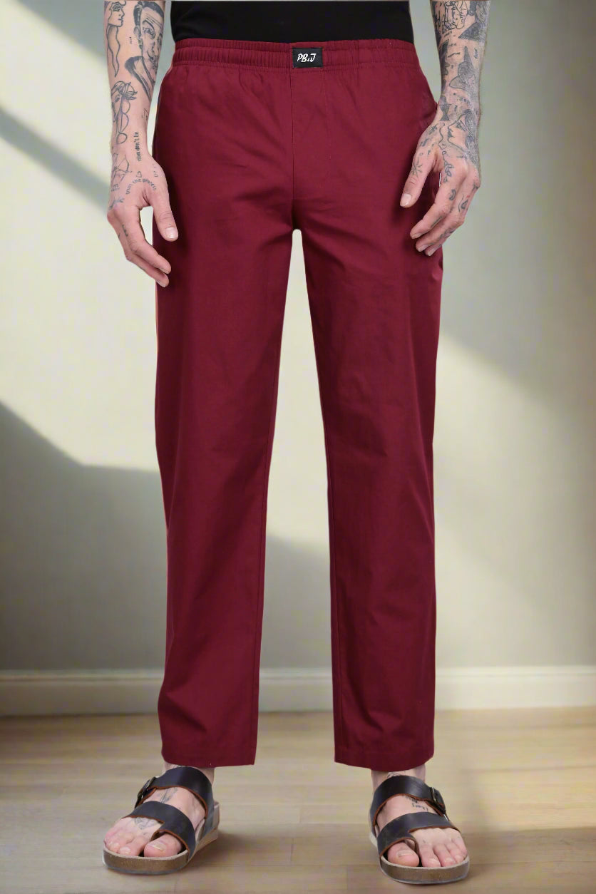 Men's Maroon Pyjamas