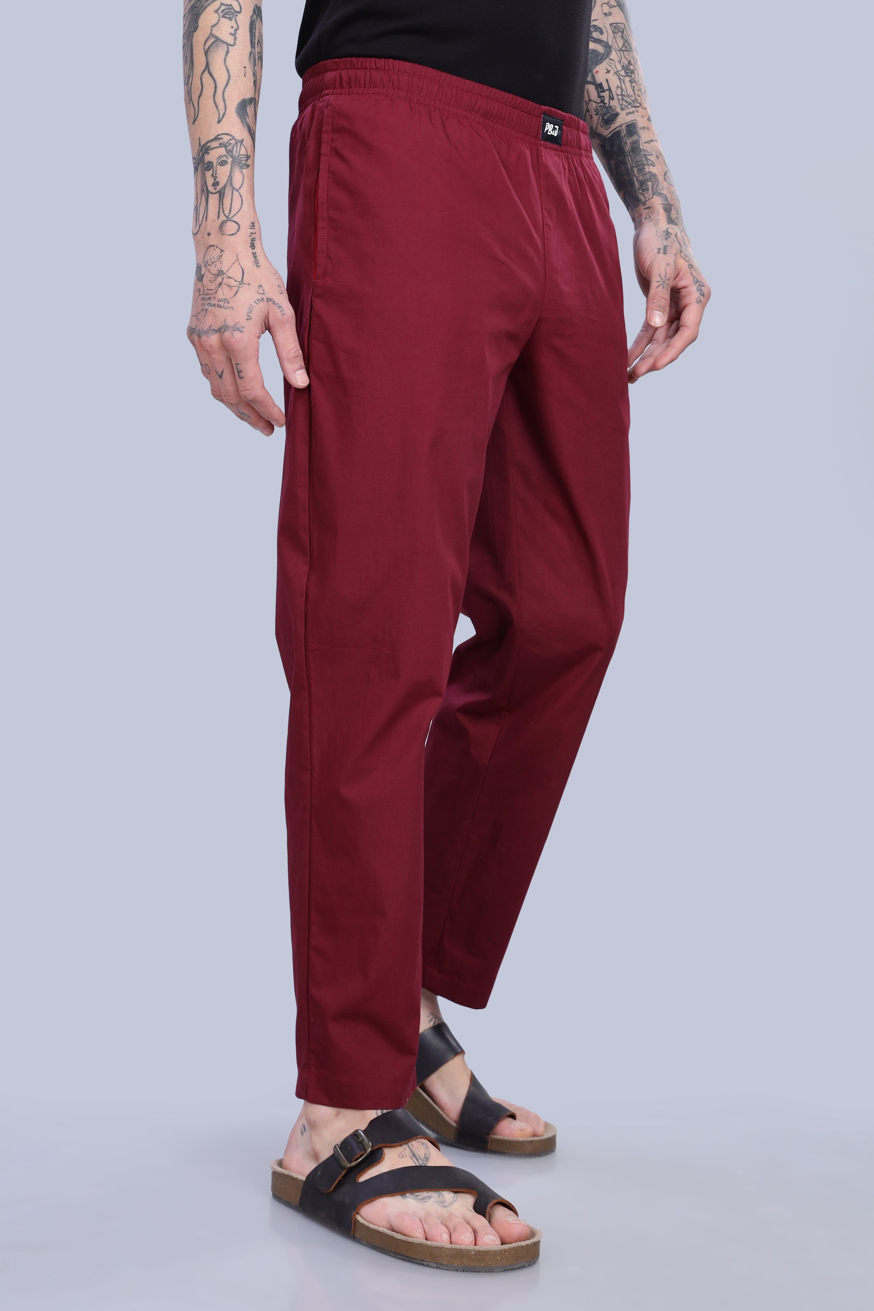 Men's Maroon Pyjamas