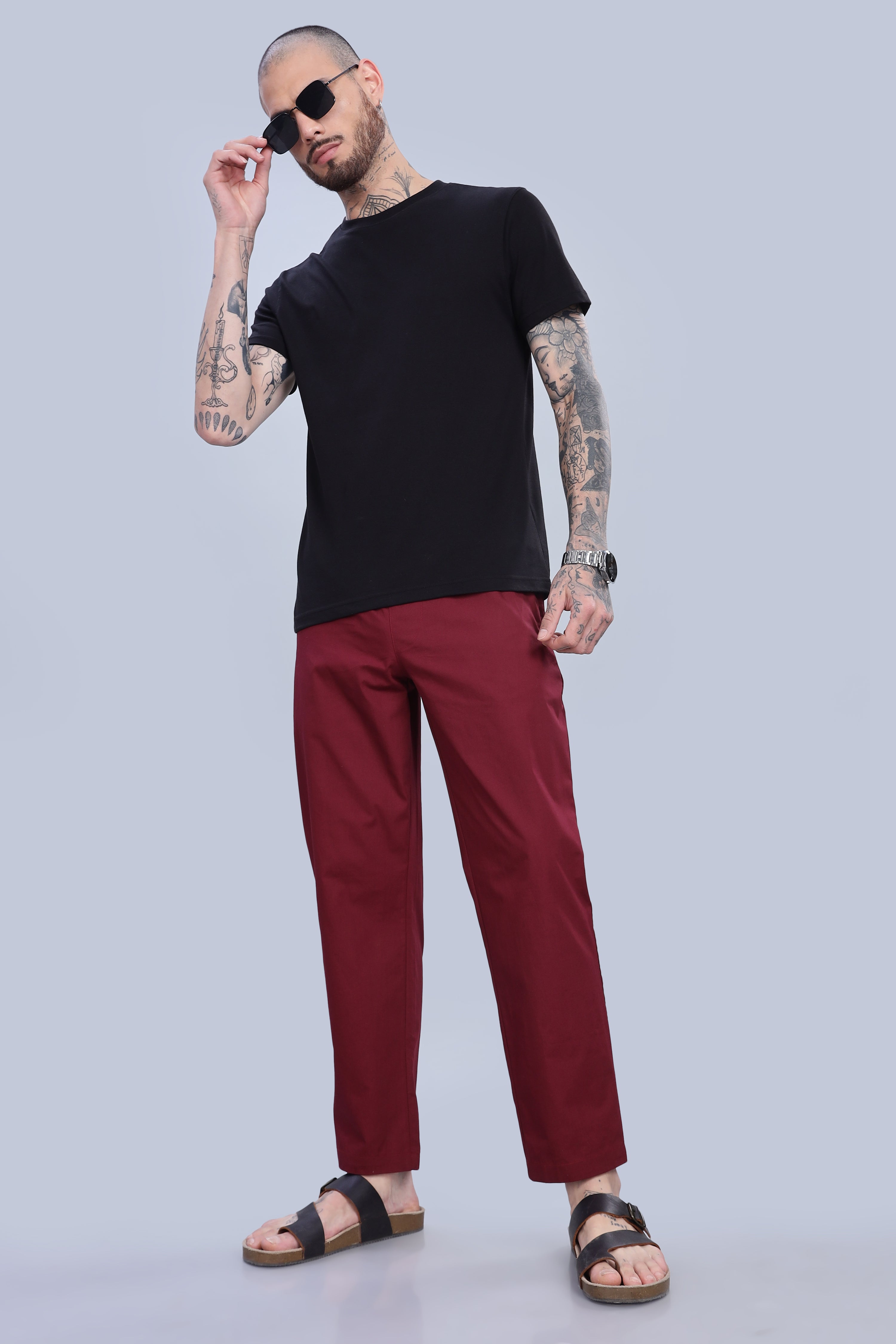 Men's Maroon Pyjamas