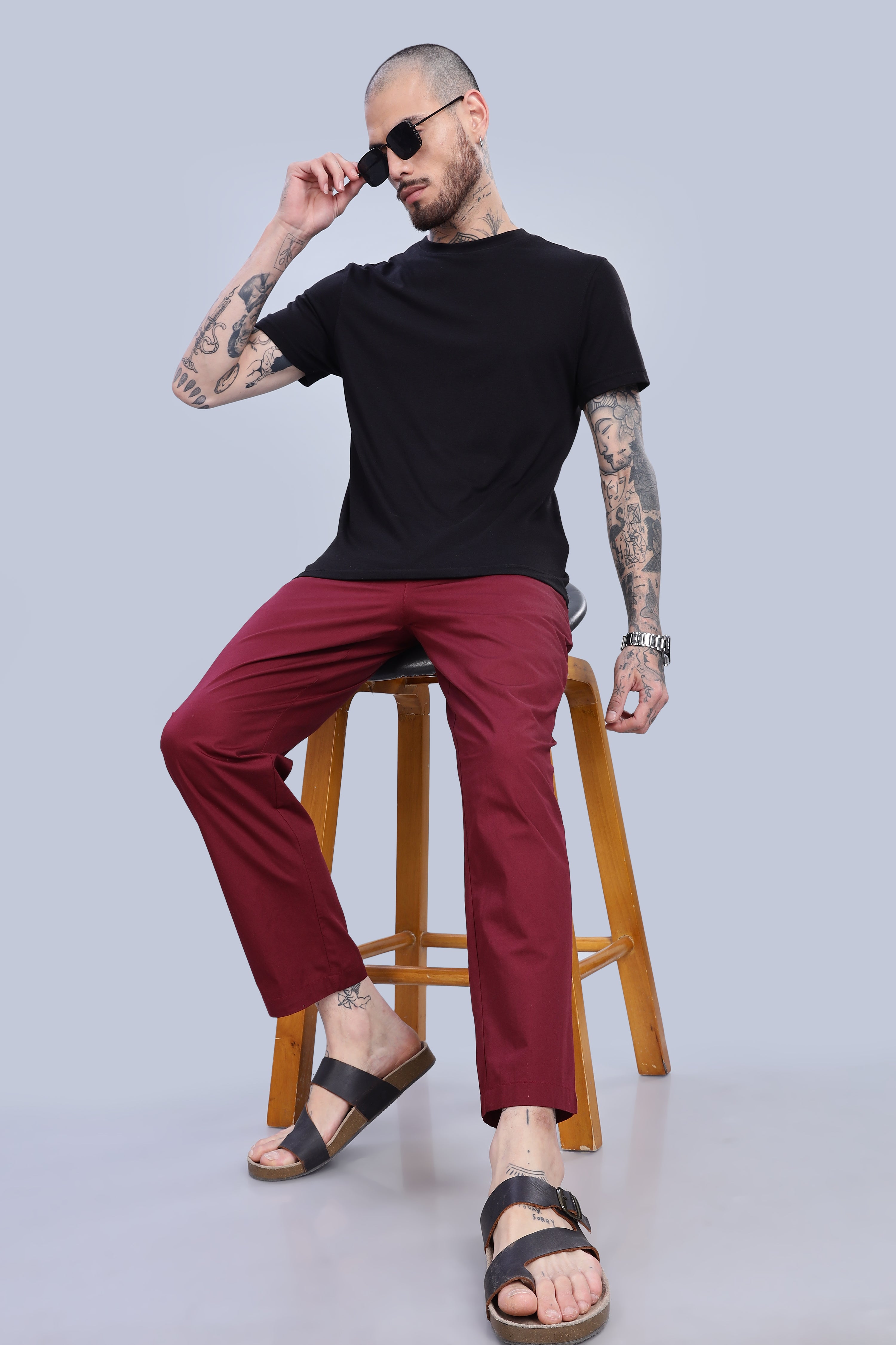 Men's Maroon Pyjamas