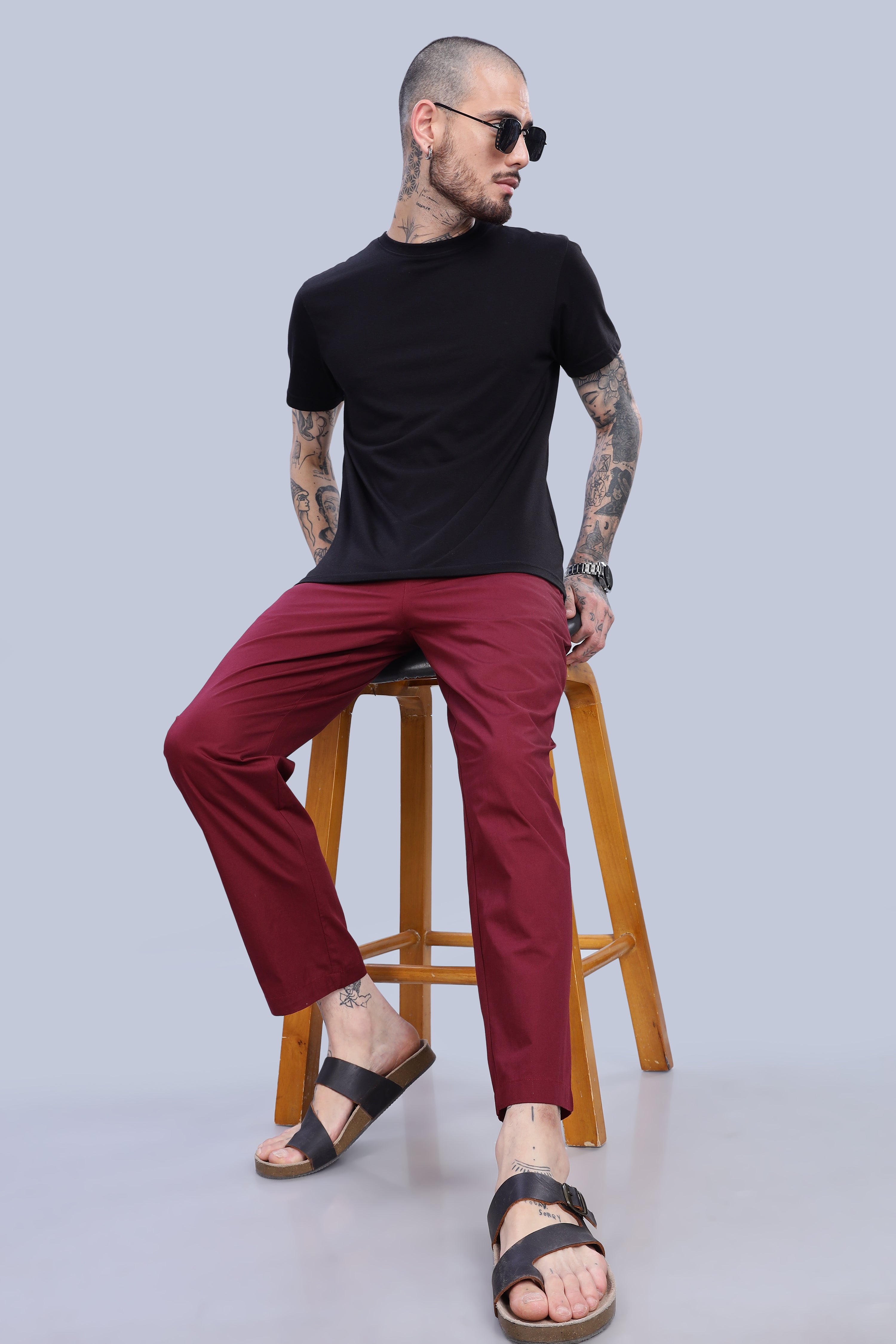 Men's Maroon Pyjamas