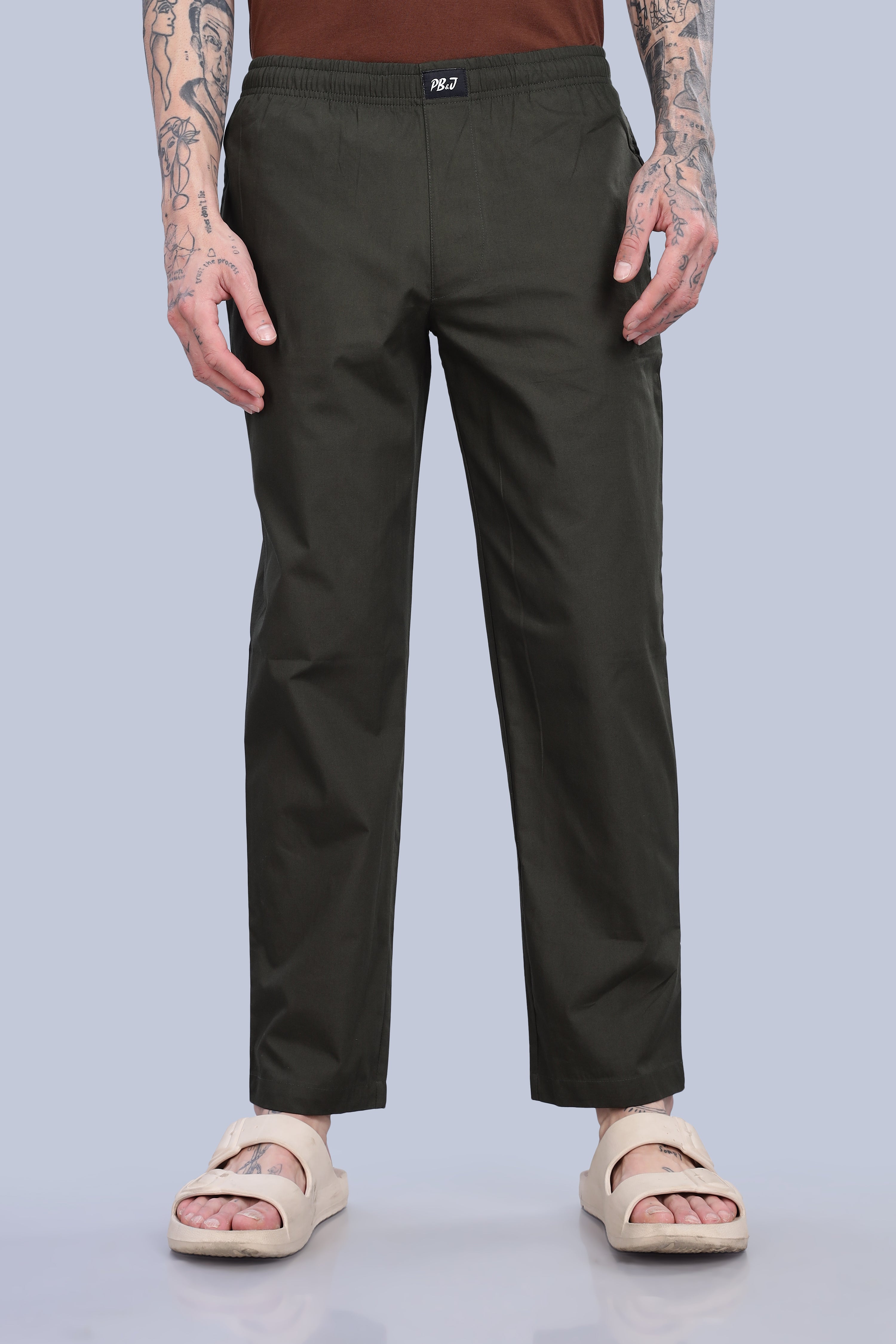 Men's Olive Green Pyjamas