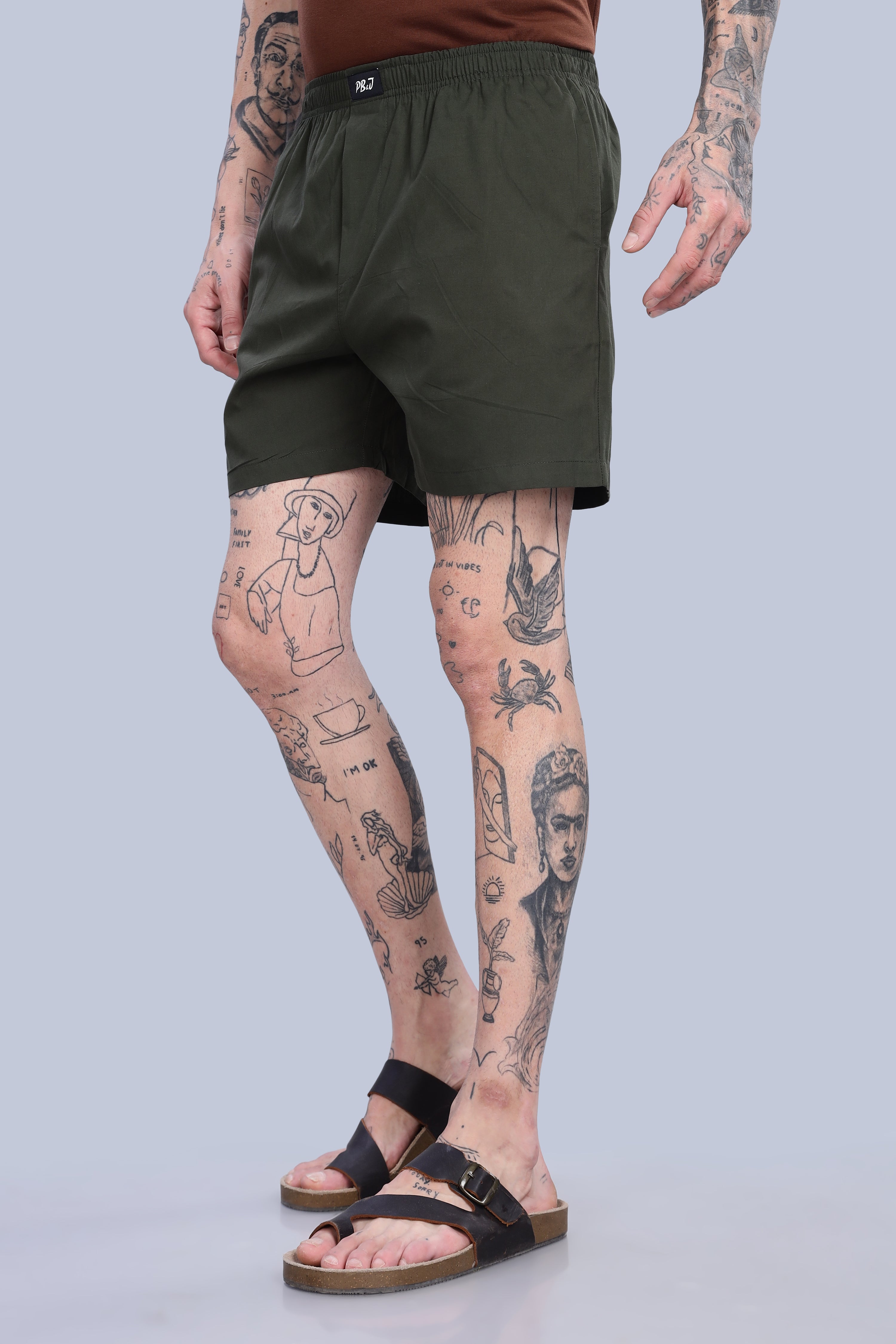 Men's Olive Green Boxers
