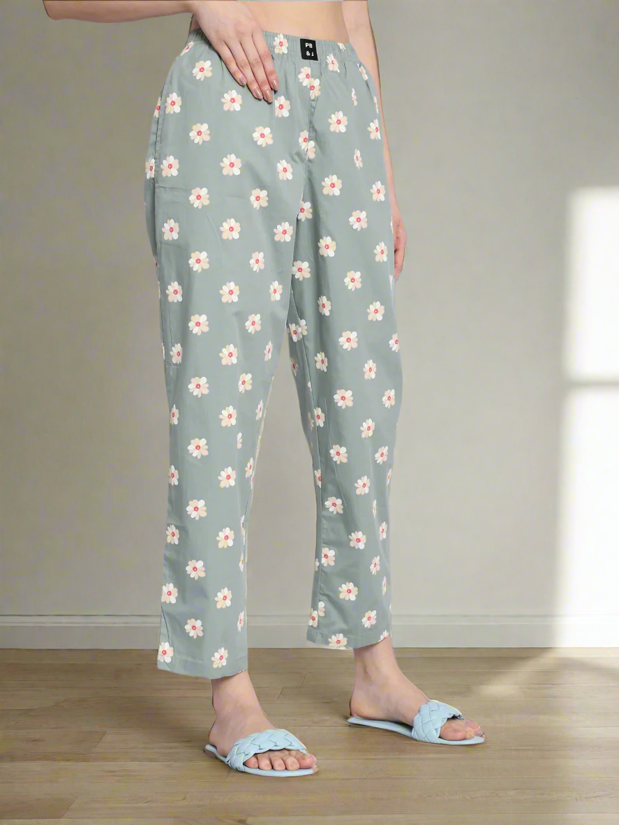 Egg Green Floral Pyjama