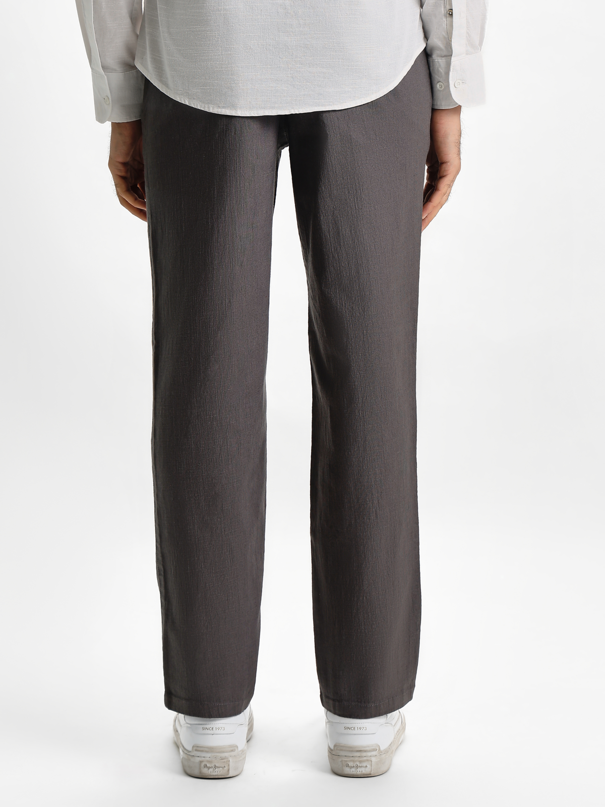 Charcoal Grey Linen Trousers