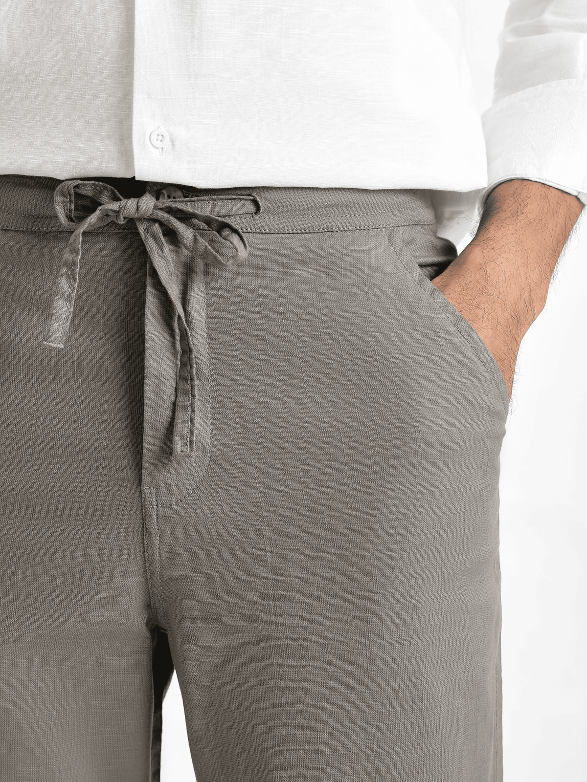 Ash Grey Linen Trousers