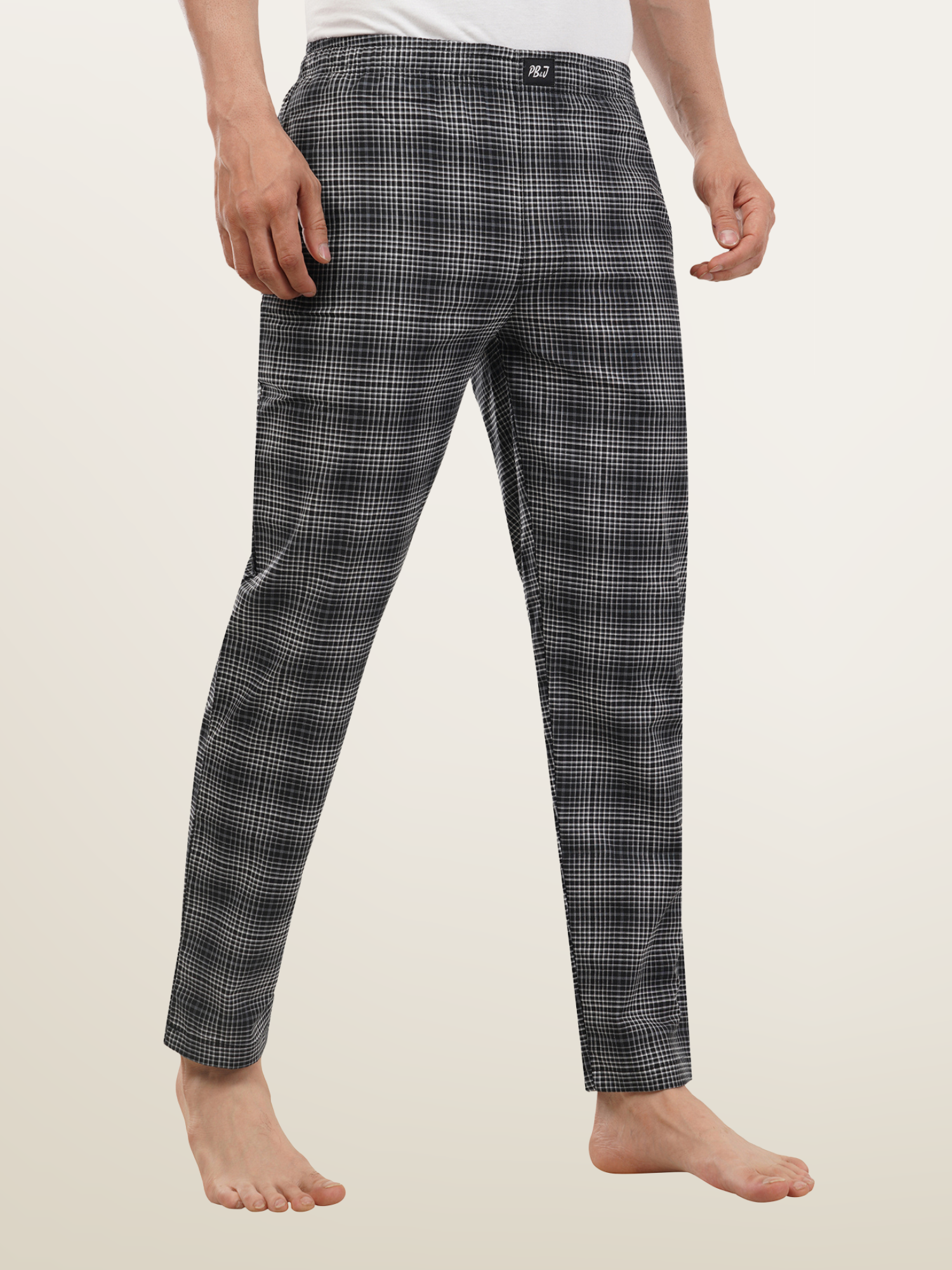 Men's Black Checks Pyjamas