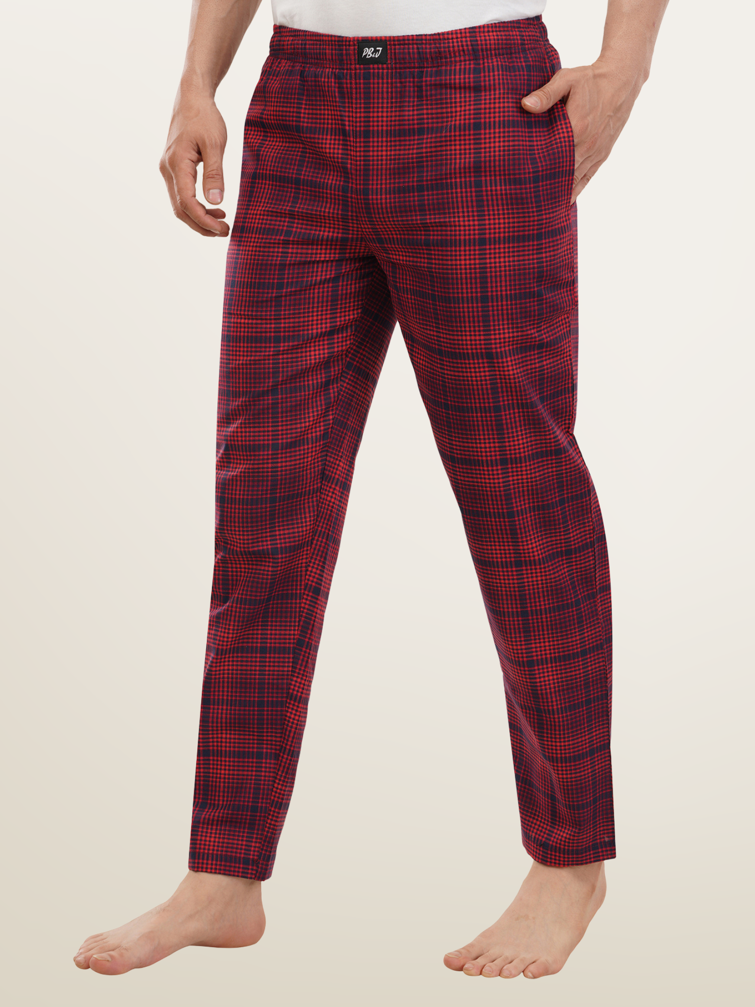 Men's Red Checks Pyjamas