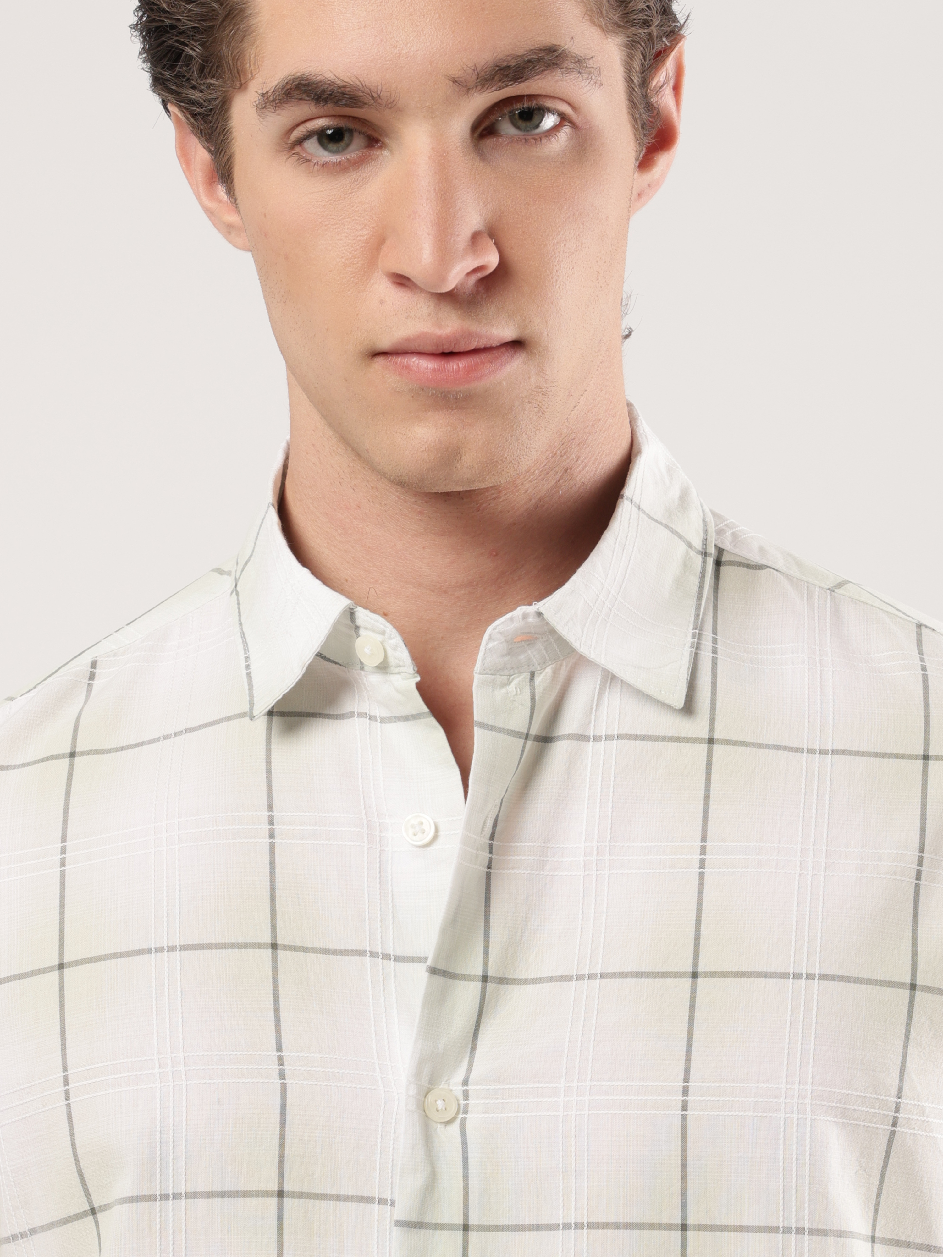 Mint Mist Windowpane Shirt