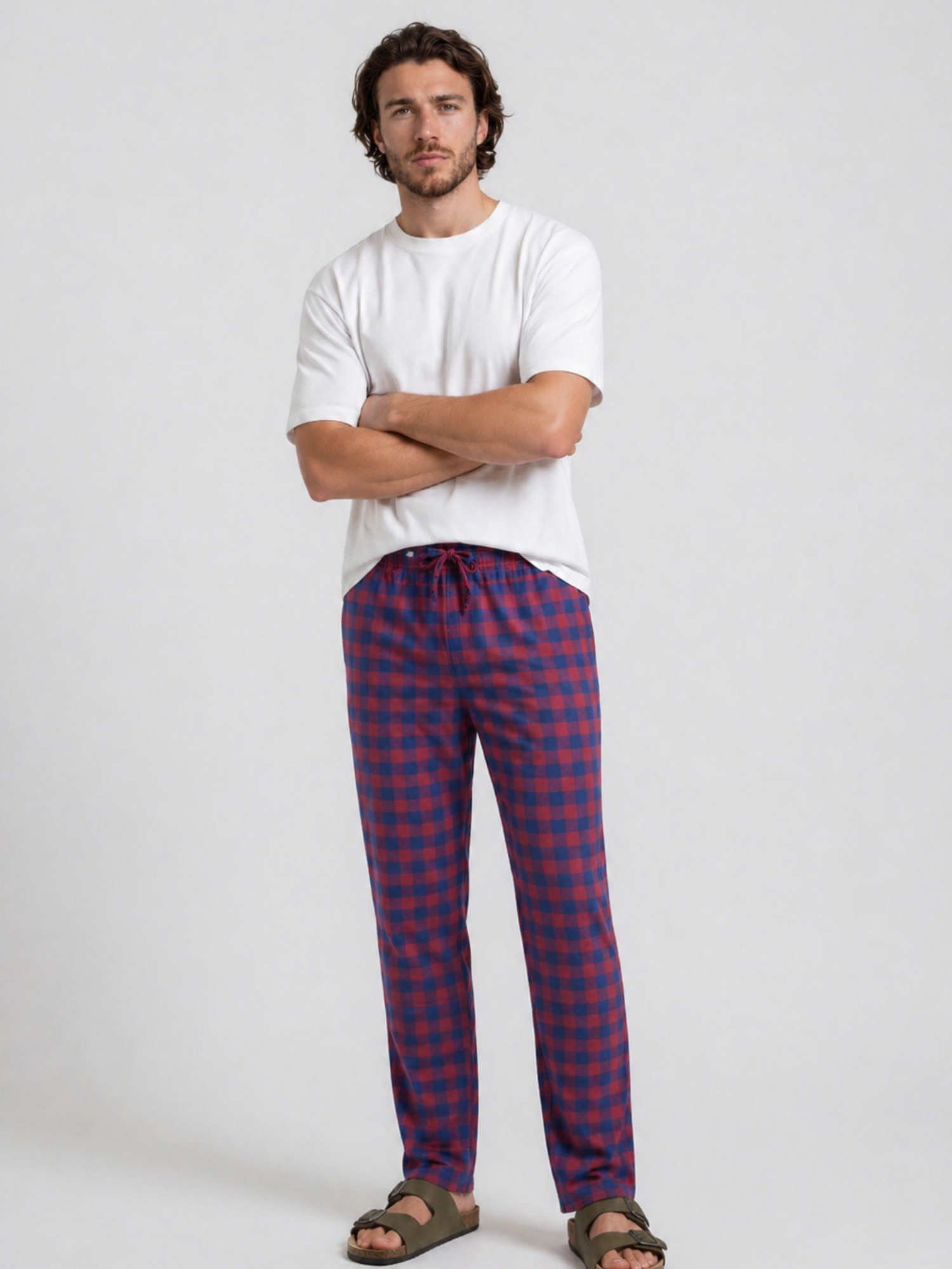 Mini Red Checks Cotton Pyjamas