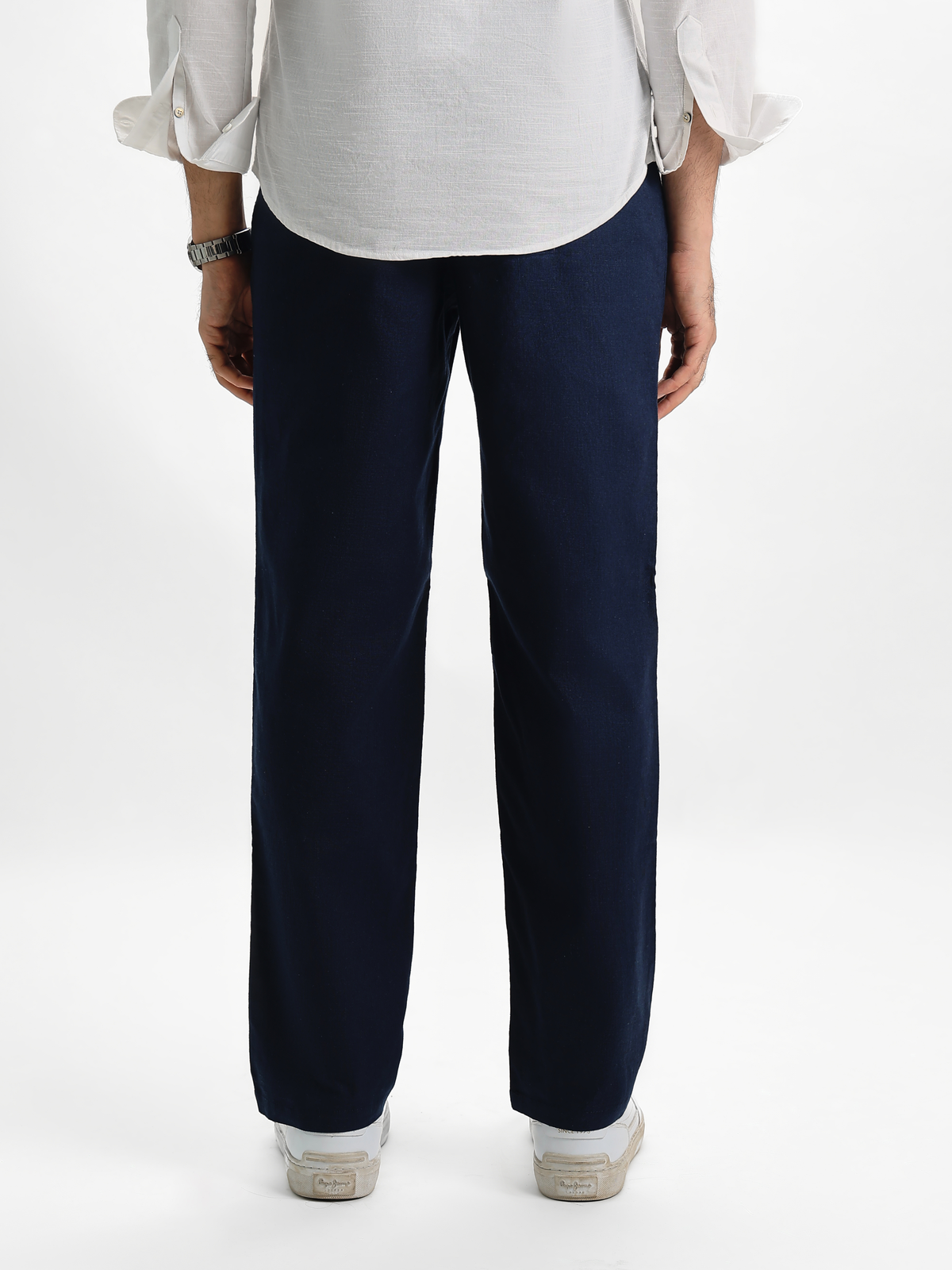 Deep Navy Linen Trousers
