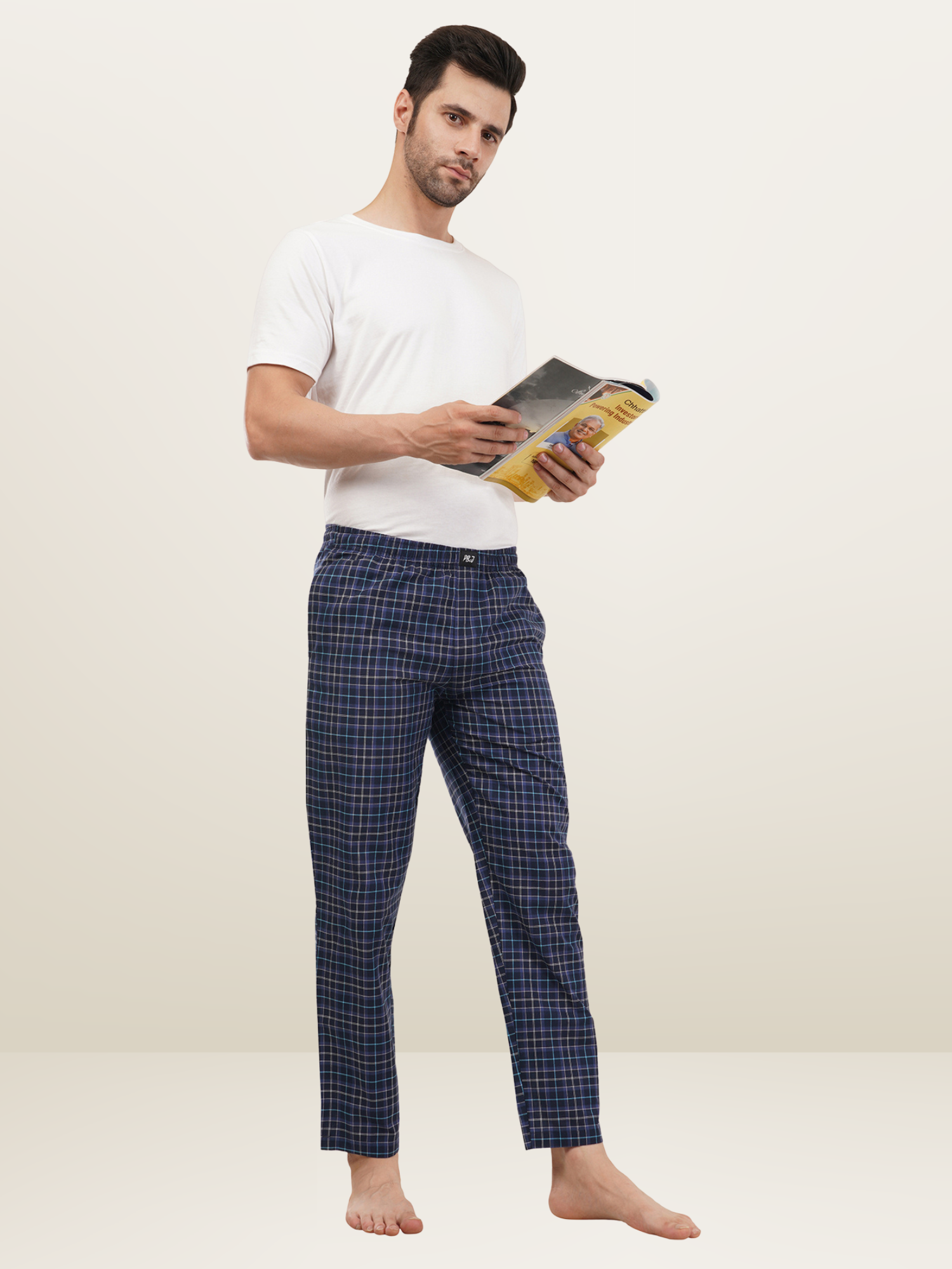 Men's Blue Checks Pyjamas