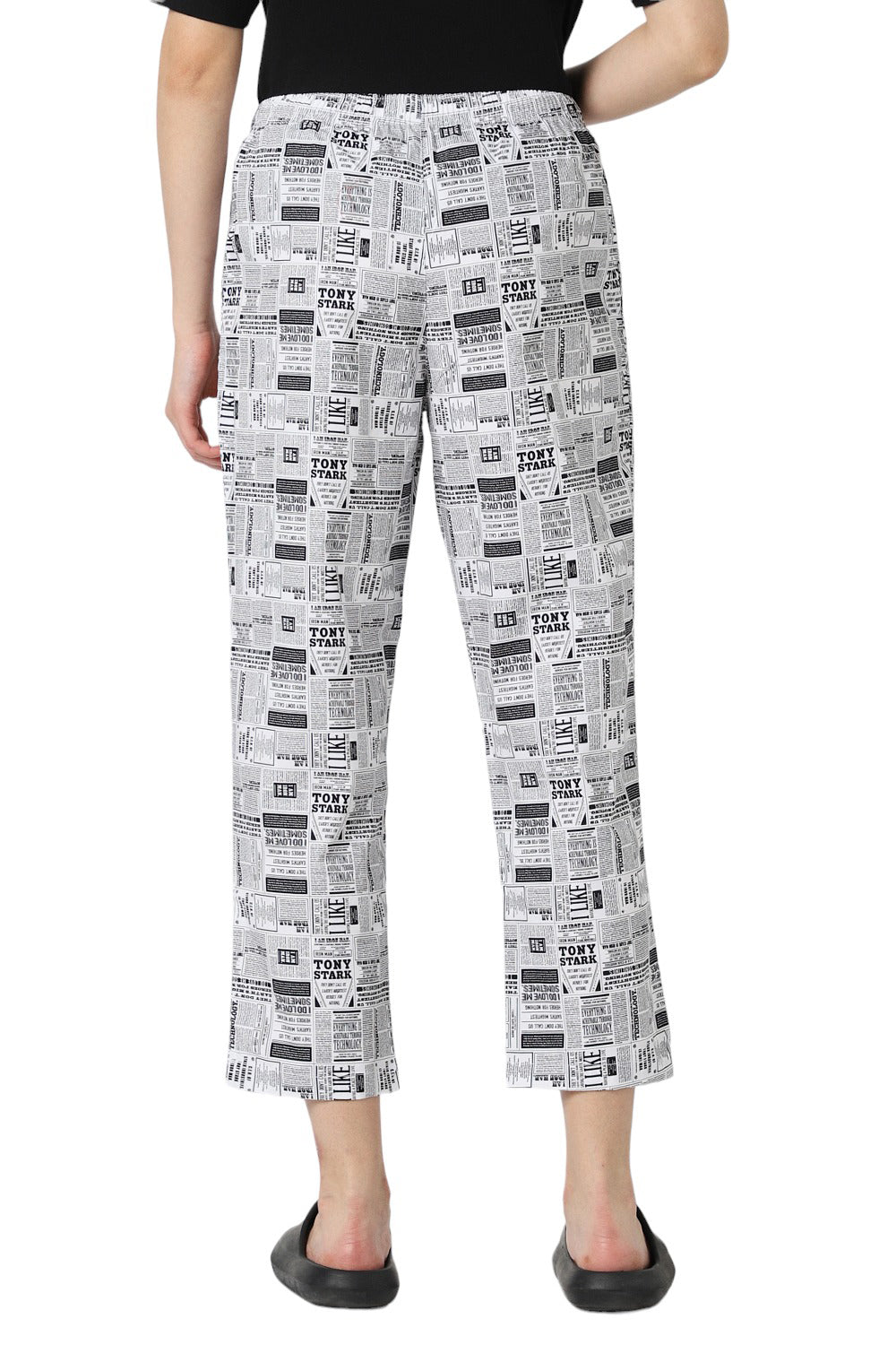 Women's Newspaper Print Pyjama