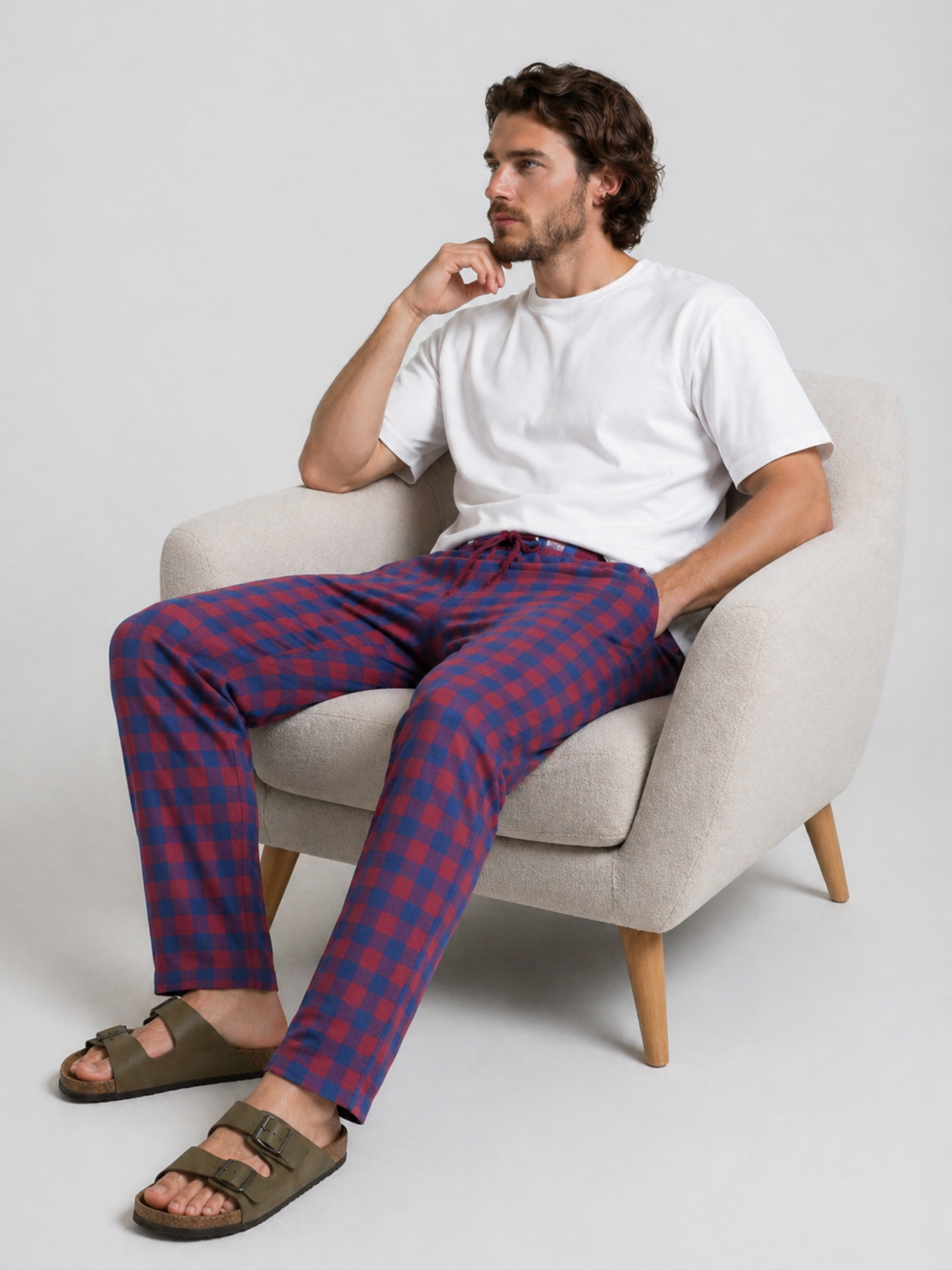 Mini Red Checks Cotton Pyjamas