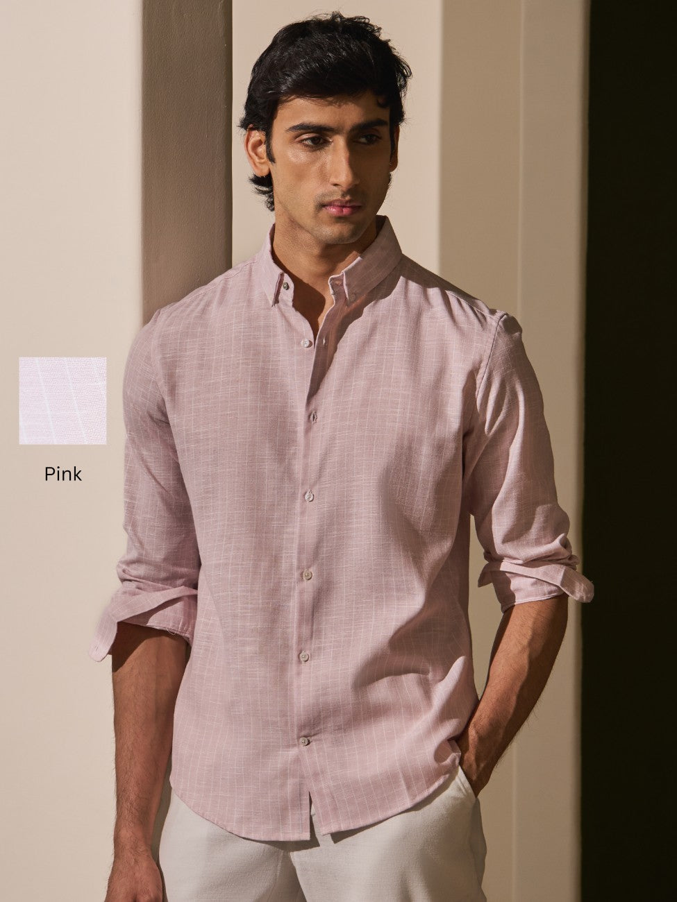 Milo-Regular Fit Striped Linen Shirt