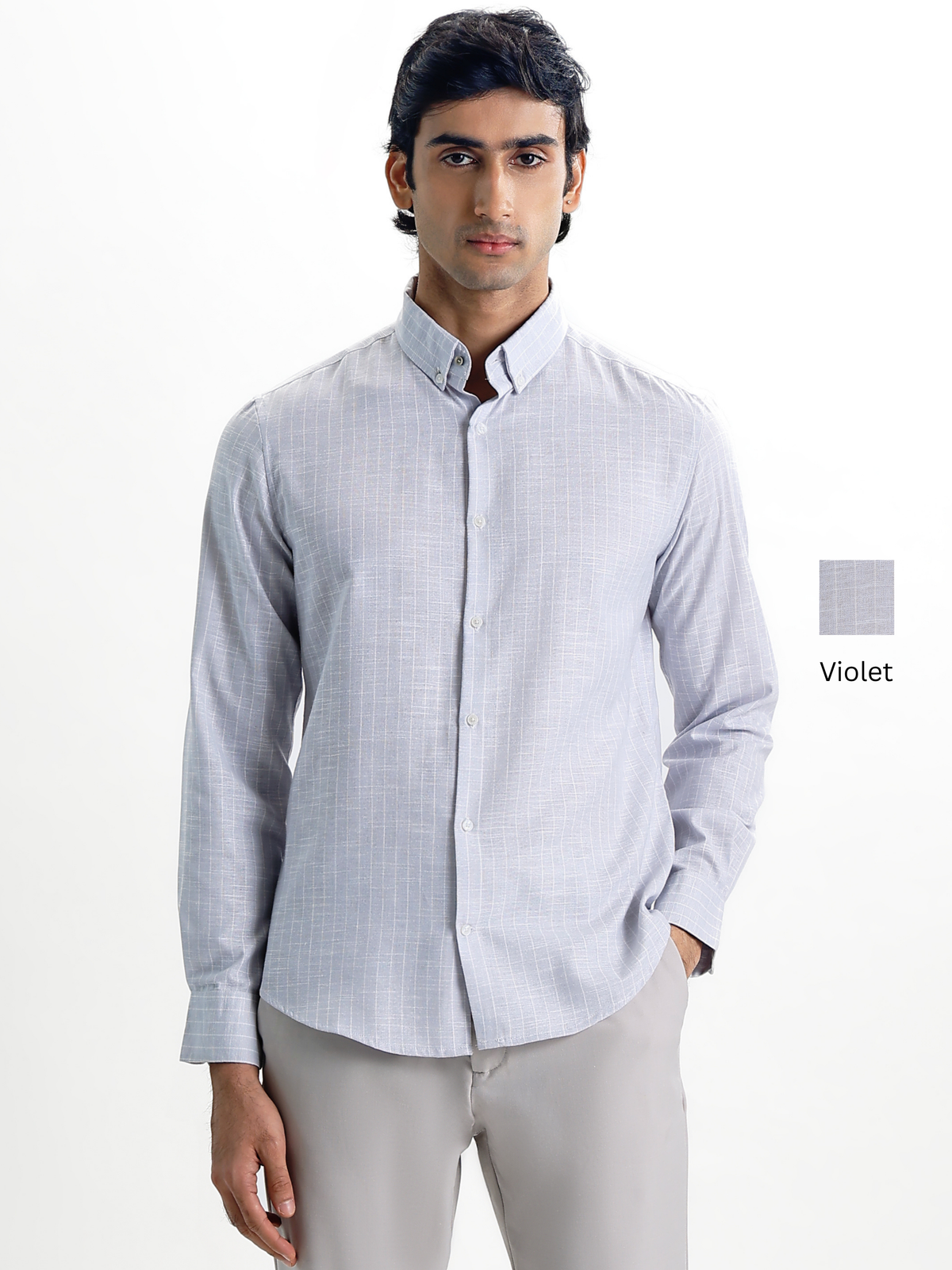 Milo-Regular Fit Striped Linen Shirt
