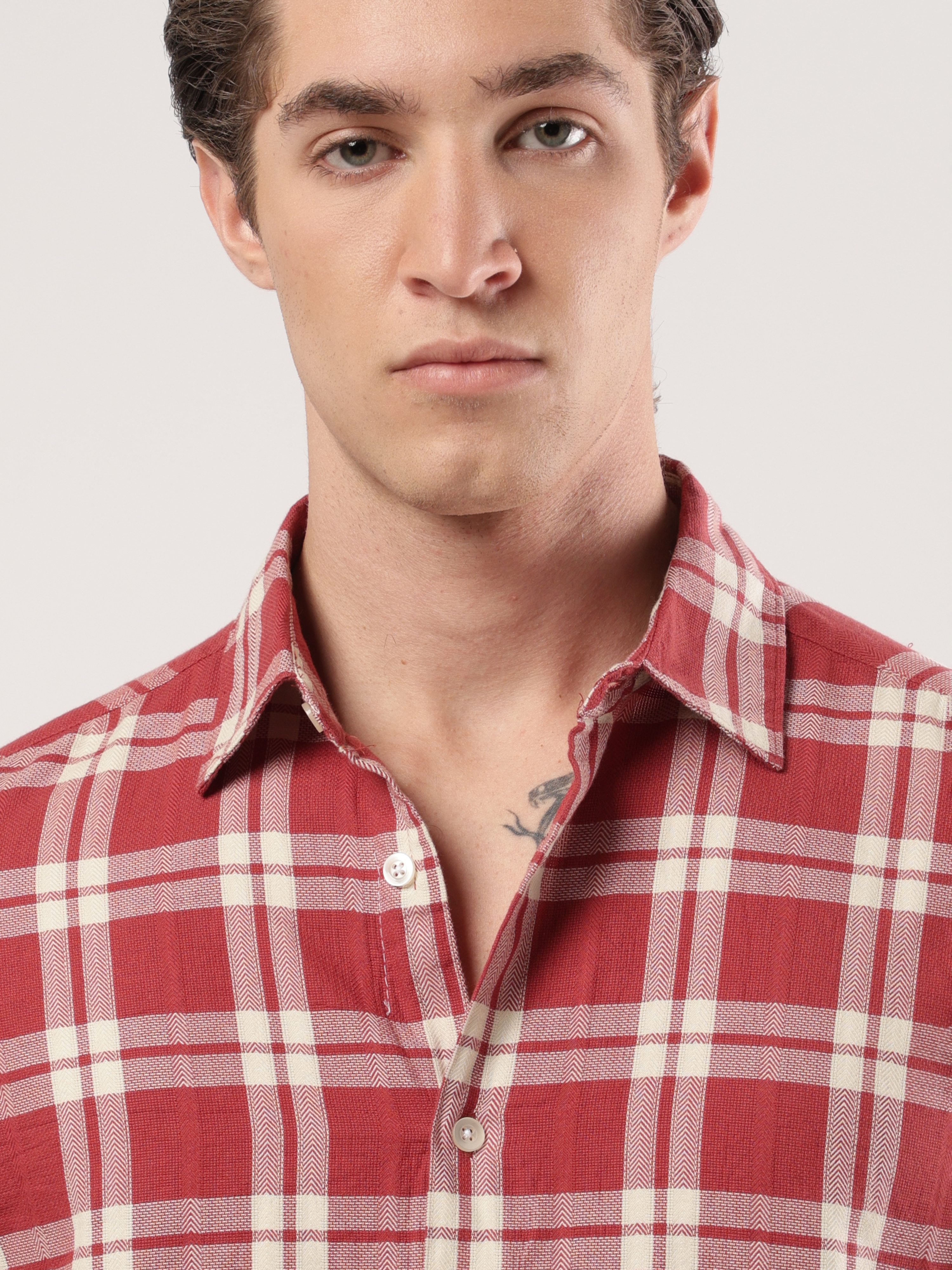 Crimson Classic Plaid Shirt