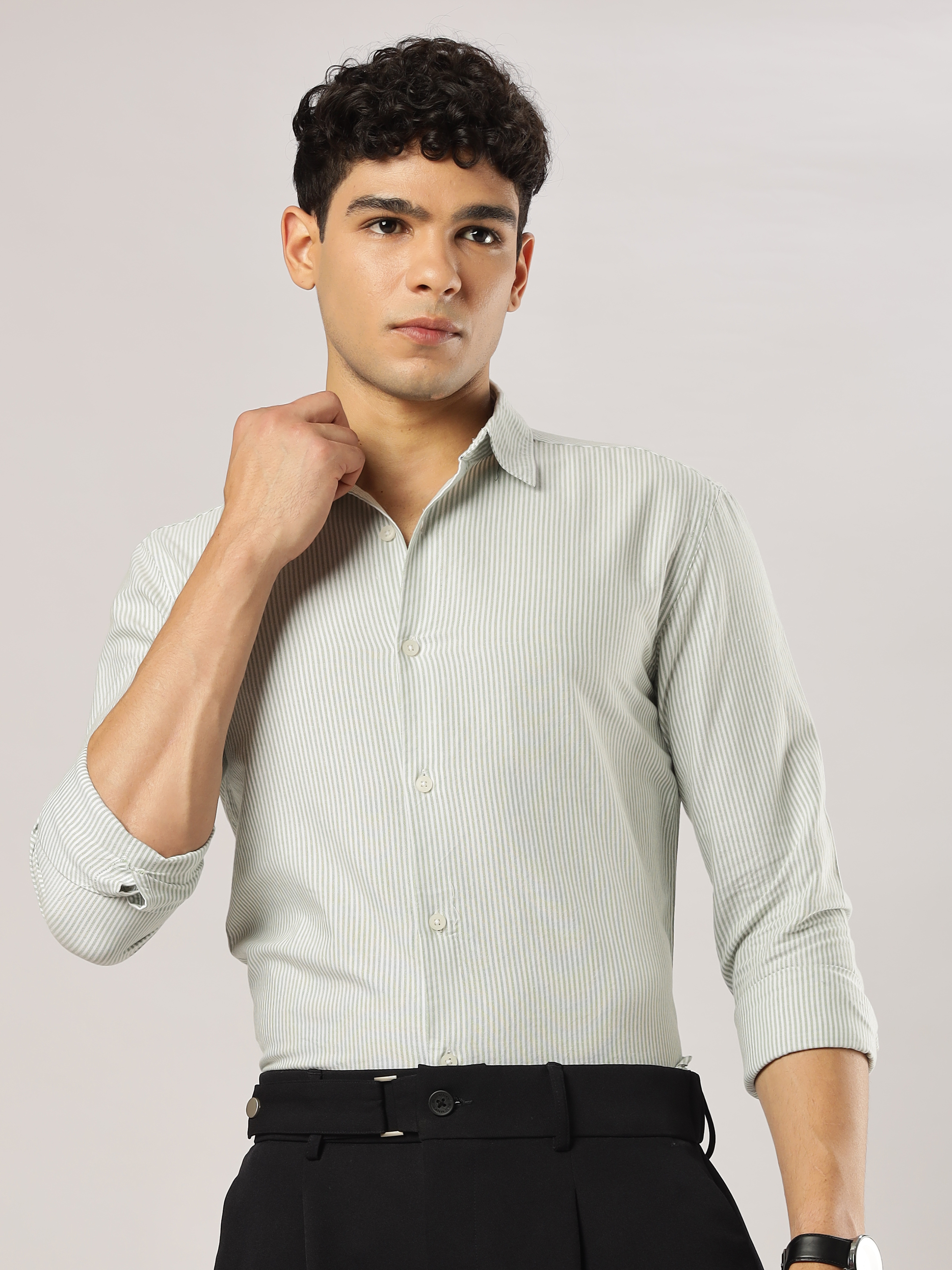 Sage Stripe Classic Shirt