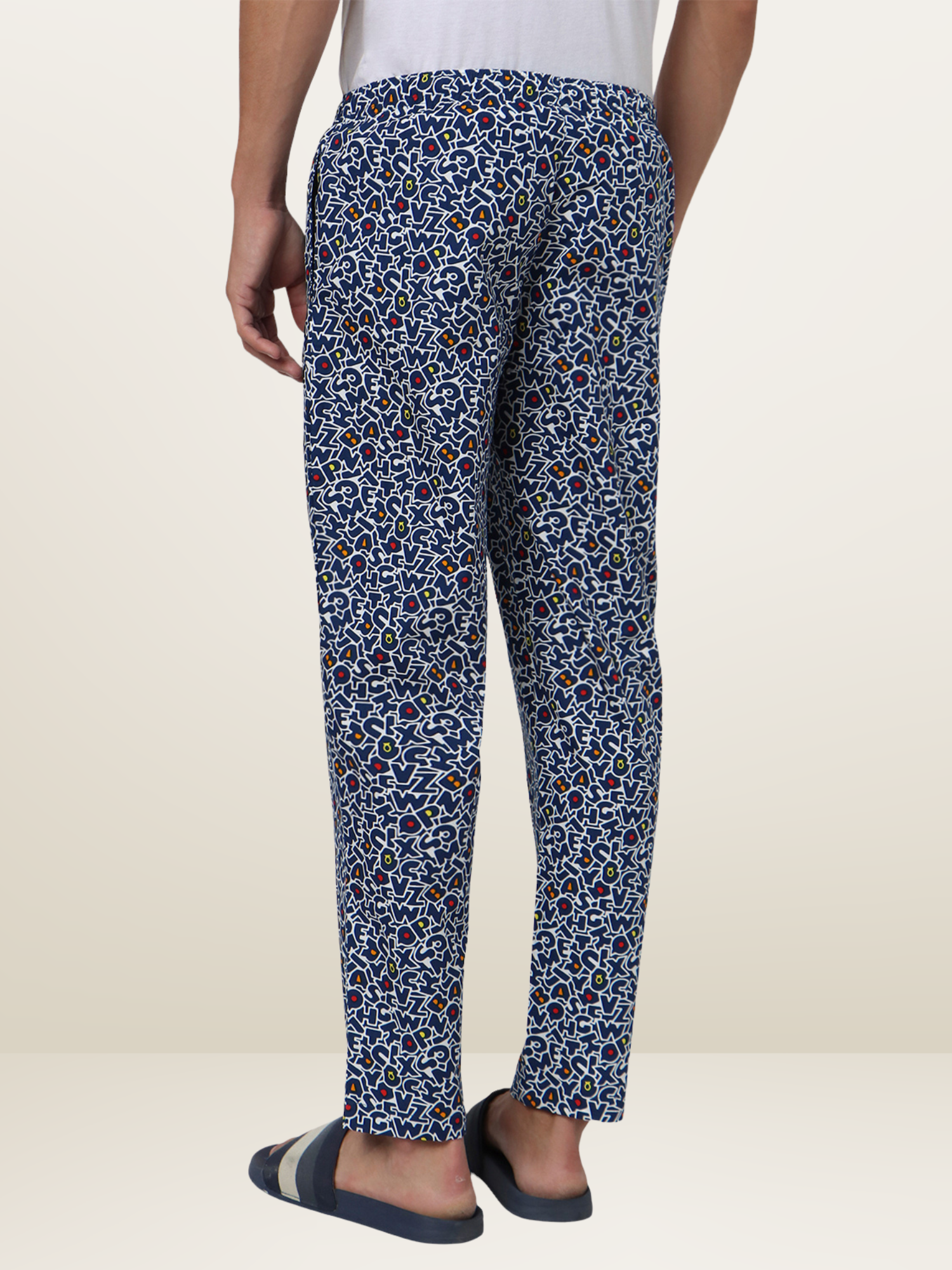 Men's Blue Printed Pyjamas