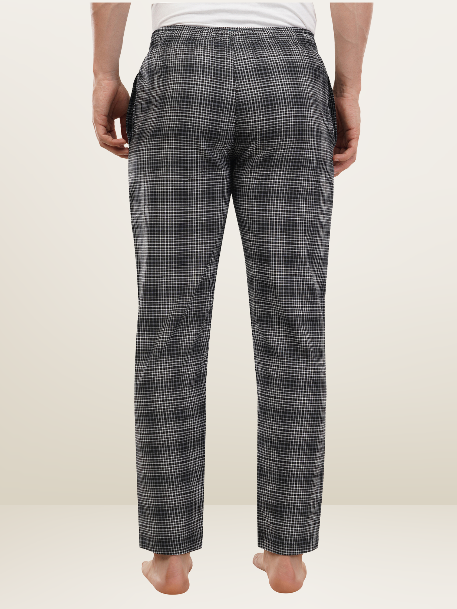 Men's Black Checks Pyjamas