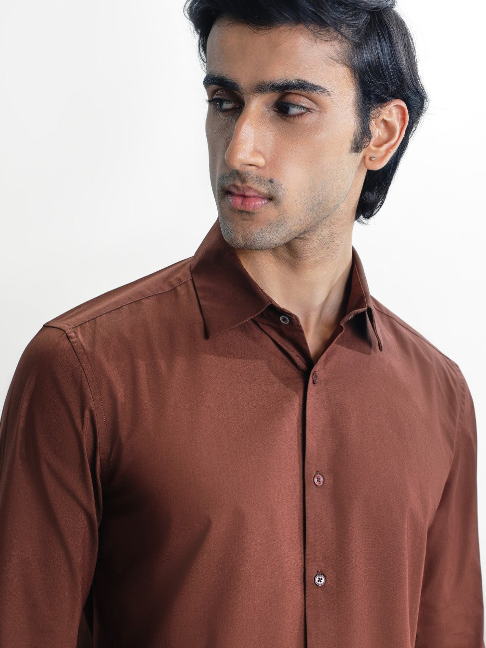 SANTINO-REGULAR FIT POPLIN LYCRA SHIRT