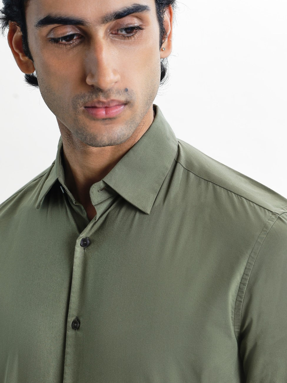 SANTINO-REGULAR FIT POPLIN LYCRA SHIRT